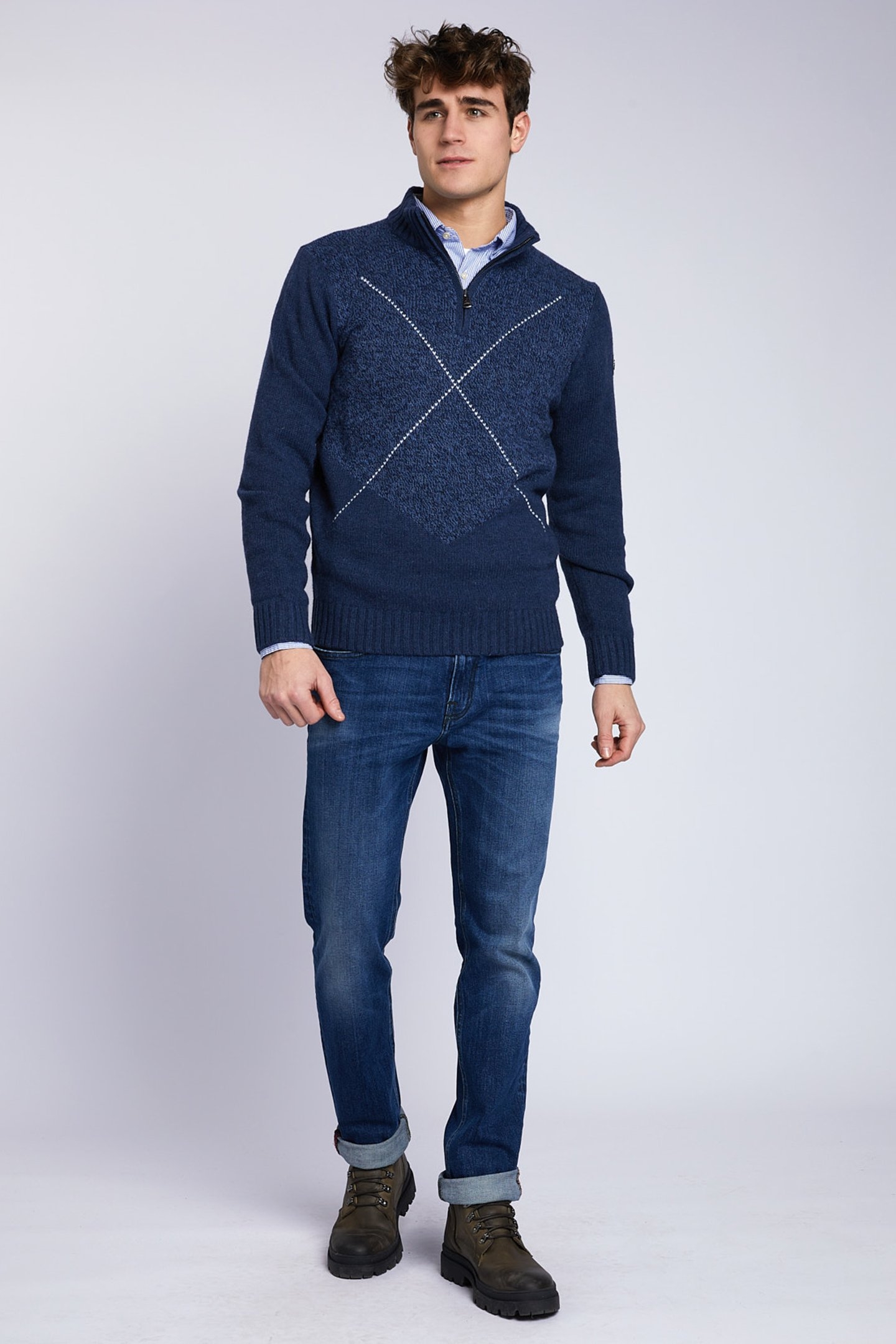 CUSTOM FIT MOCK NECK PULLOVER 3