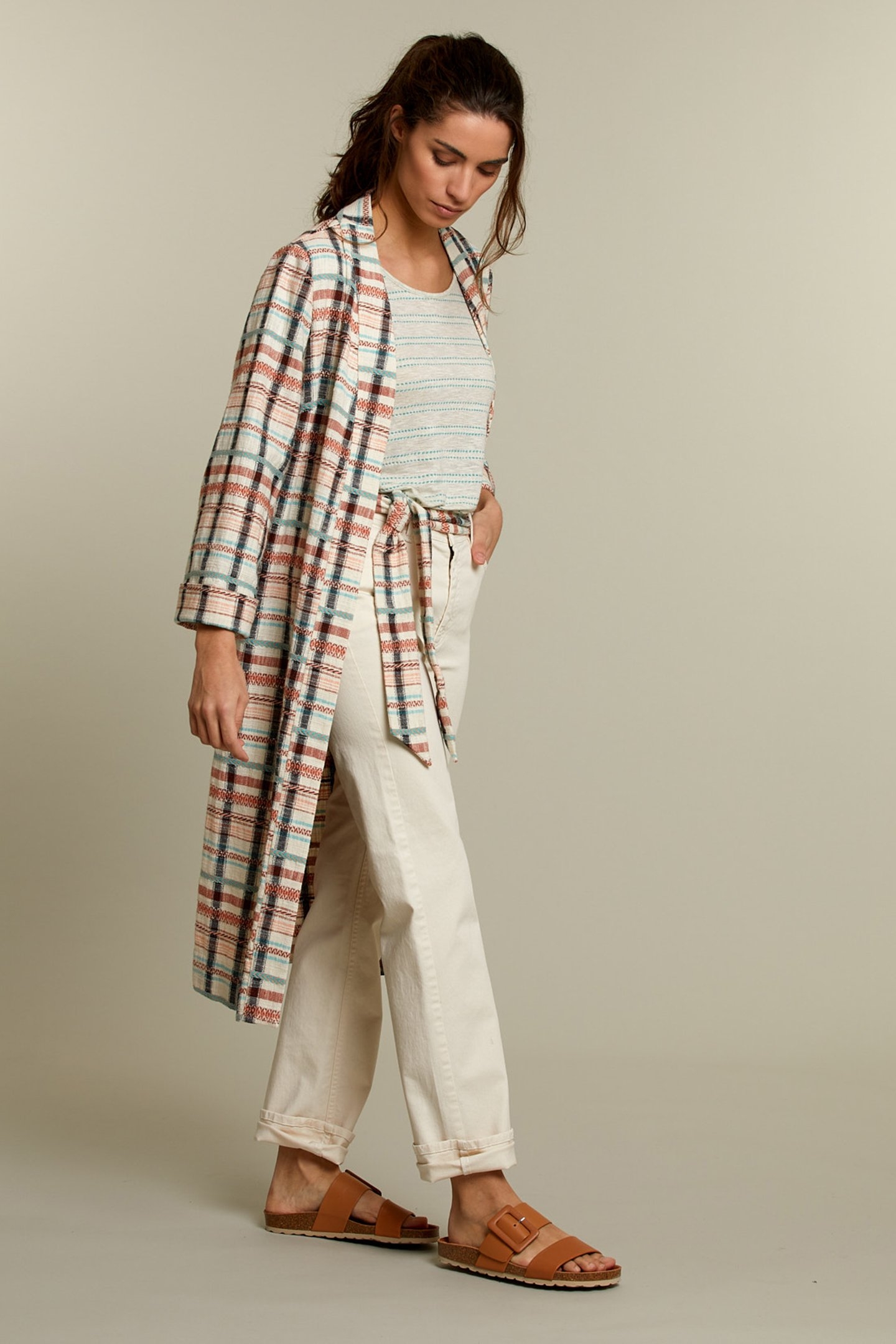 MULTICOLOR CHECKED KIMONO 4