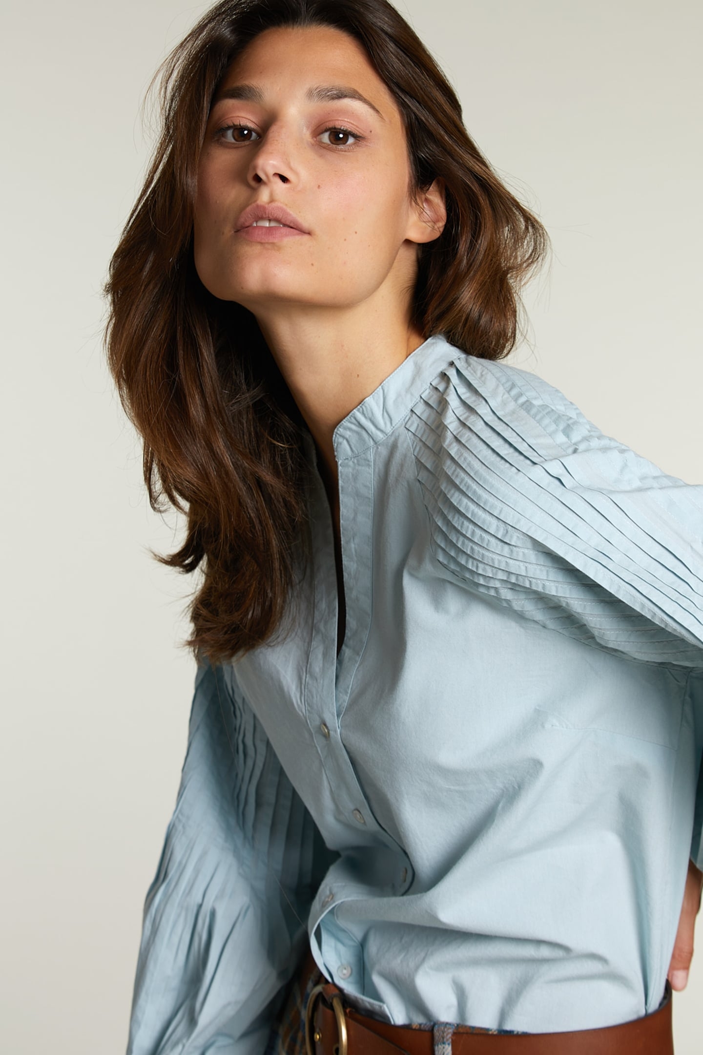 BLUE BLOUSE BALLOON SLEEVES 4