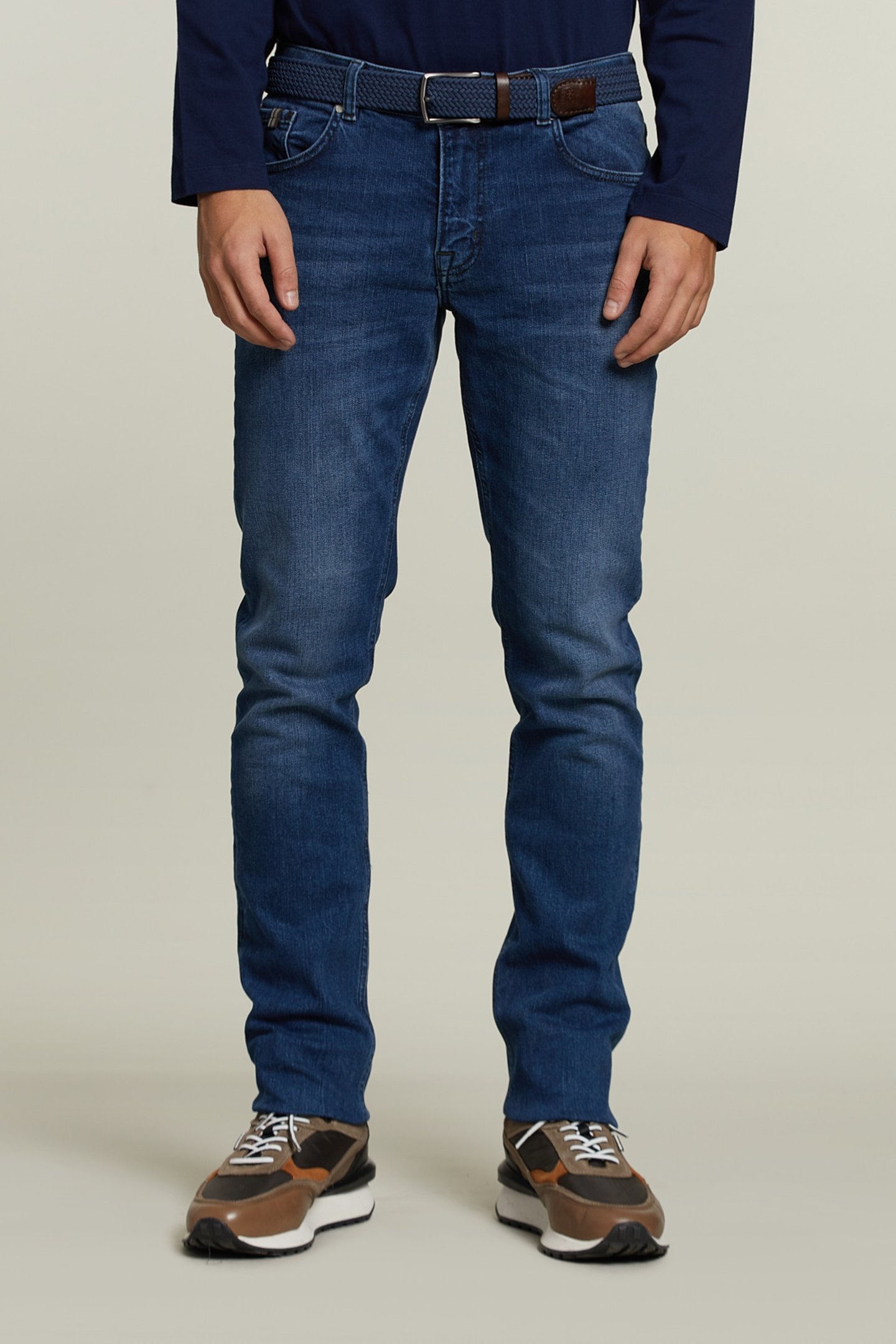 TIGHT FIT 5-POCKET JEANS STONE 1
