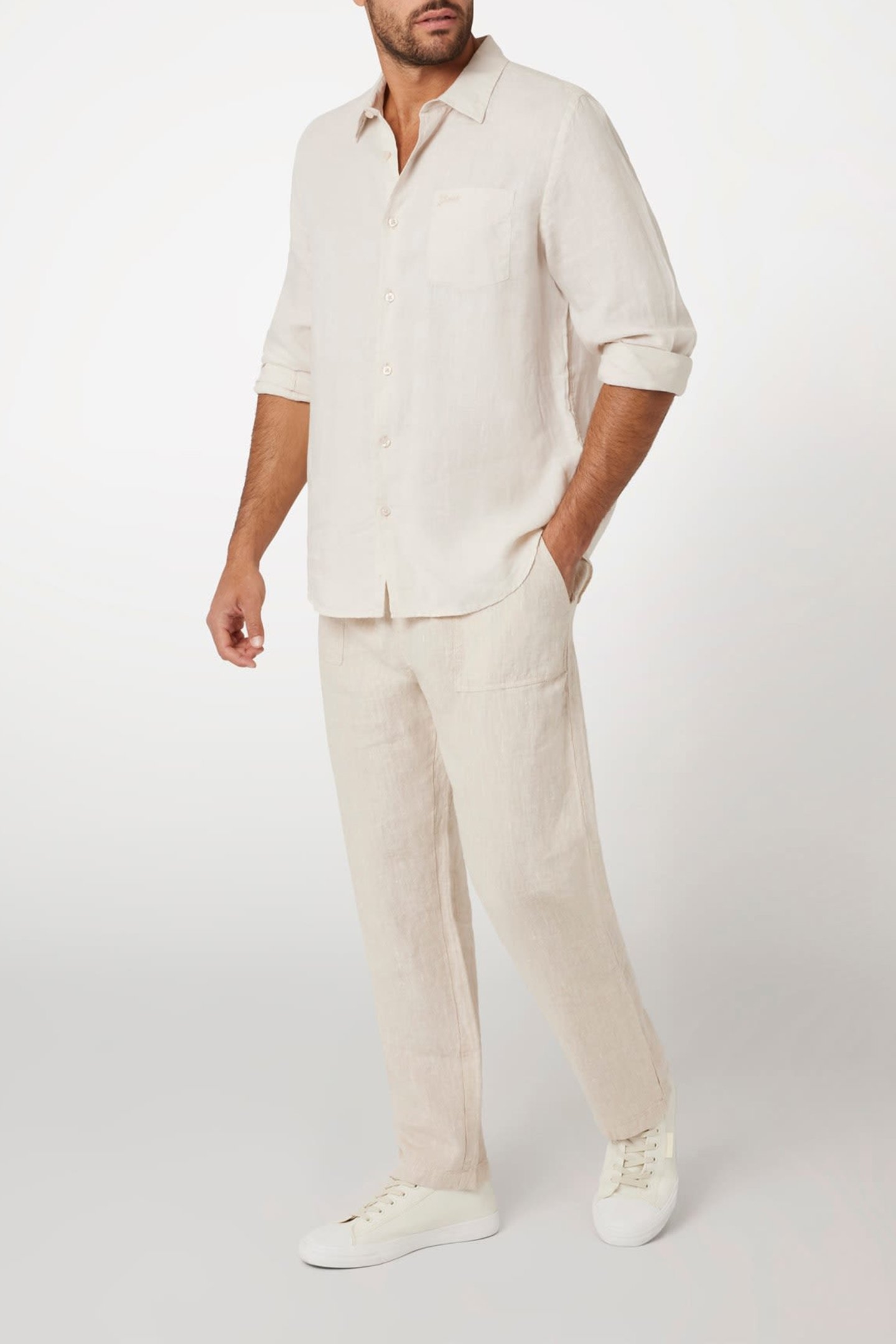 PACIFIC LINEN DRAW C NEUTRAL SAND MULTI 3