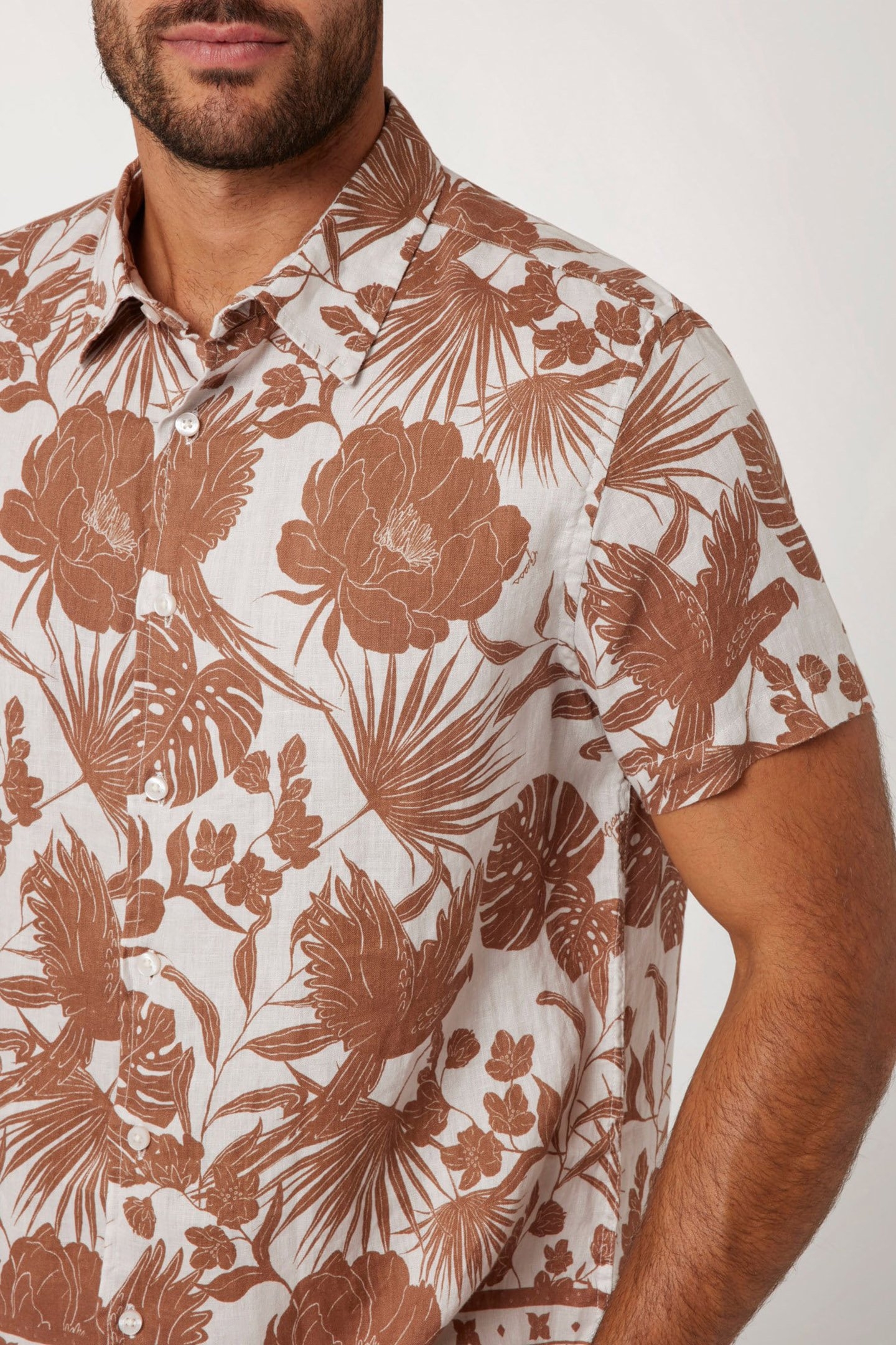 SS ISLAND LINEN BORD TROPICAL LINOCUT NUT 5