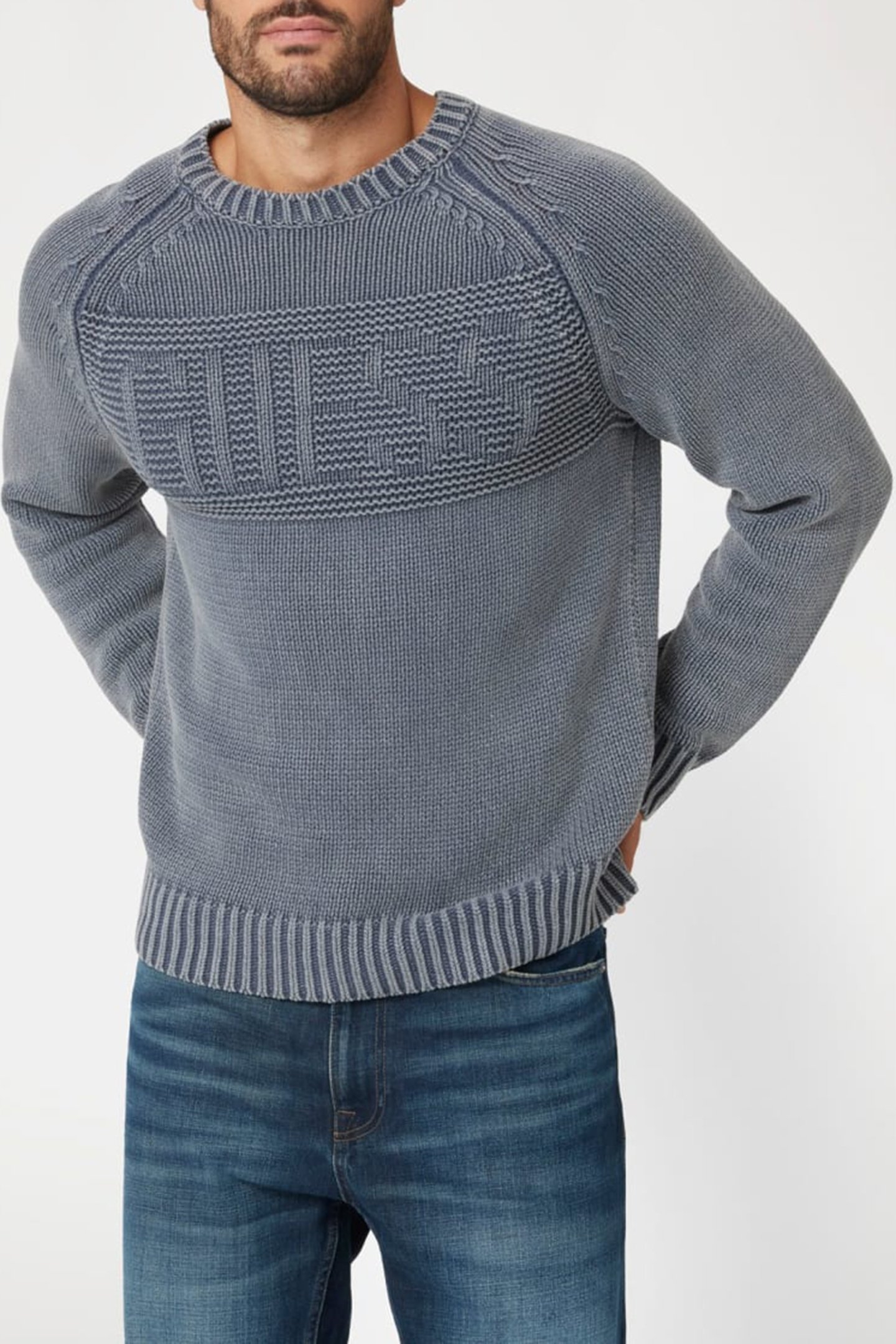 GUESS ECO ELLERY CN STITCHED L GREY SHADOW BLUE 1