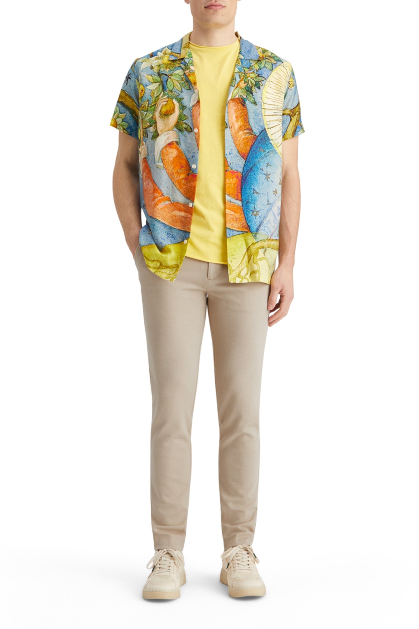 MOTT- JERSEY SLIM FIT CHINO PARCHMENT MELANGE 6