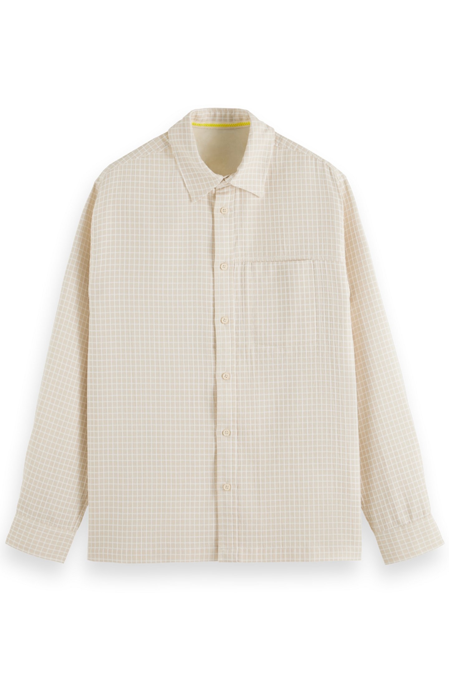 MICRO DOBBY CHECK SHIRT PARCHMENT 4