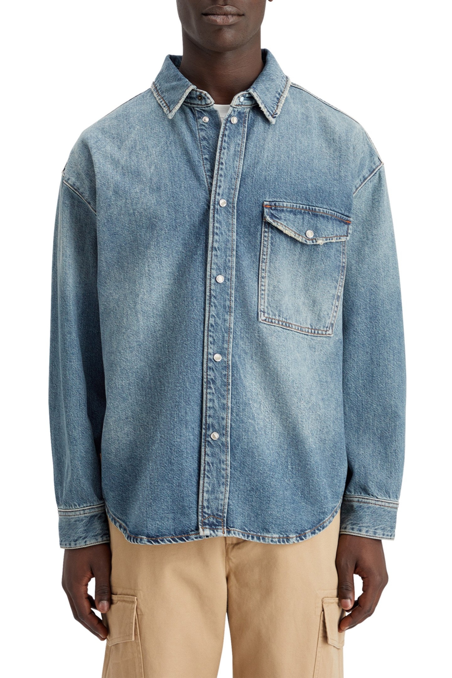 OVERSIZED WASHED DENIM SHIRT - FRISCO NIGHTS FRISCO NIGHTS 1