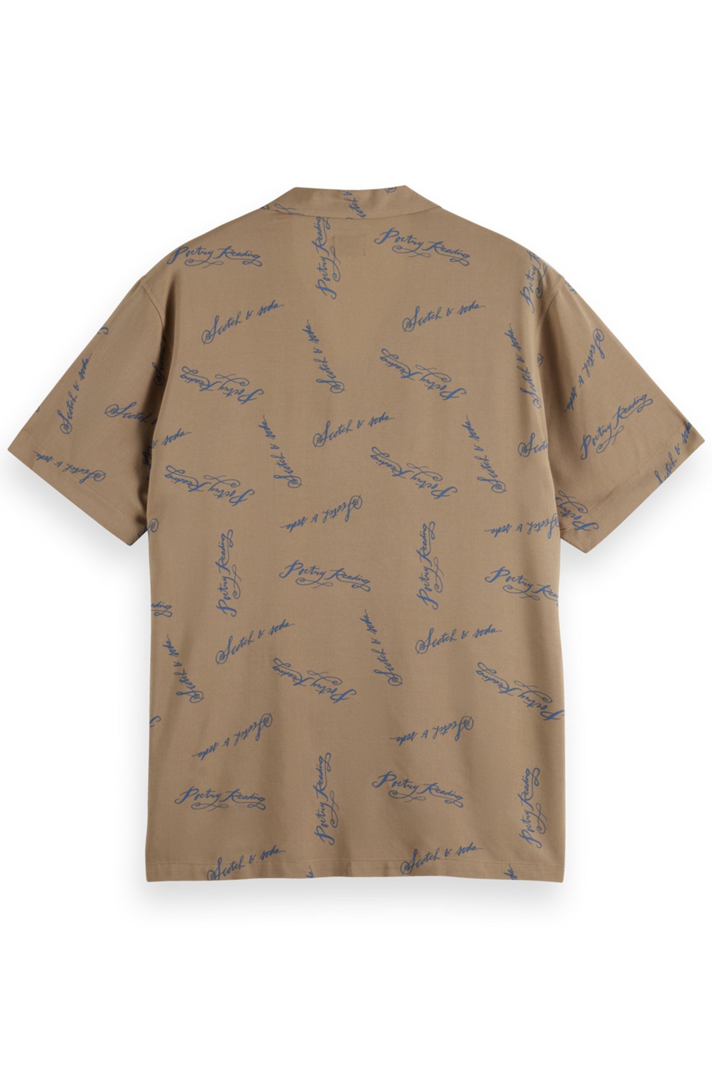 PRINTED CAMP COLLAR SHIRT POETRY NIGHT READING AOP 2