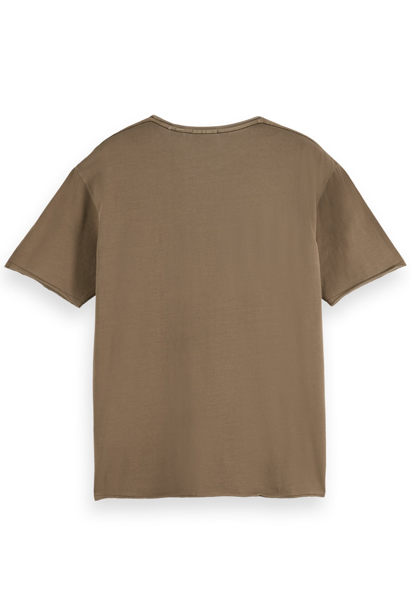 RELAXED FIT RAW EDGE T-SHIRT CAPPUCHINO 5