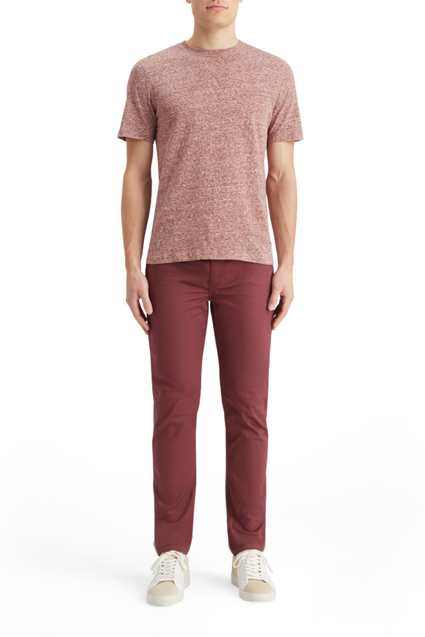 REGULAR FIT MELANGE T-SHIRT WINE 3