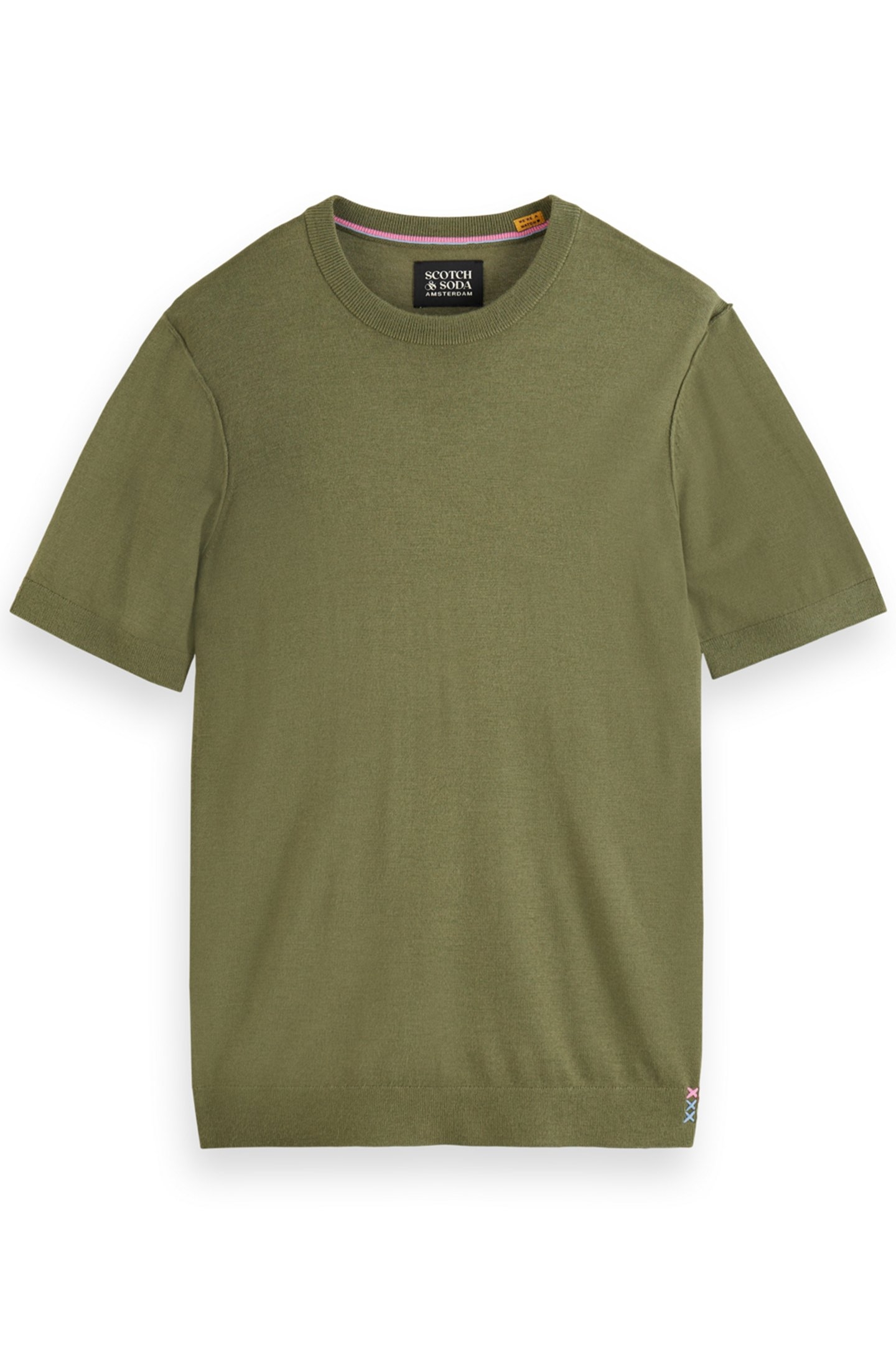 KNITTED T-SHIRT GREEN IVY 1