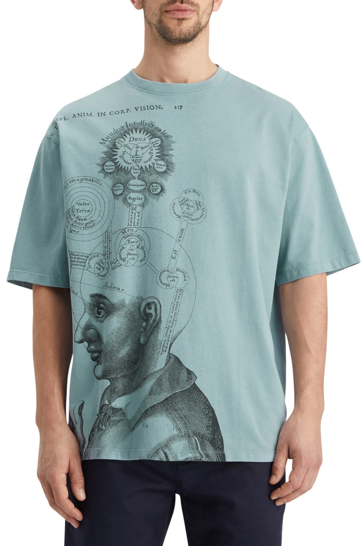 LOOSE FIT EMBASSY OF THE FREE MIND ARTWORK T-SHIRT BAY BLUE 1