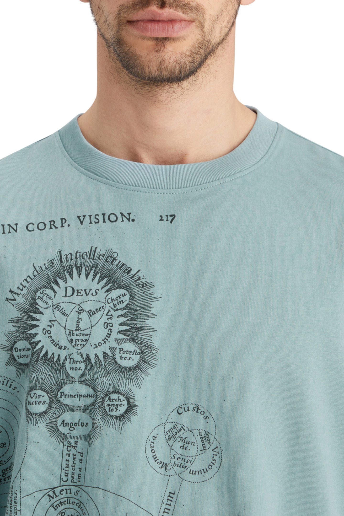 LOOSE FIT EMBASSY OF THE FREE MIND ARTWORK T-SHIRT BAY BLUE 6