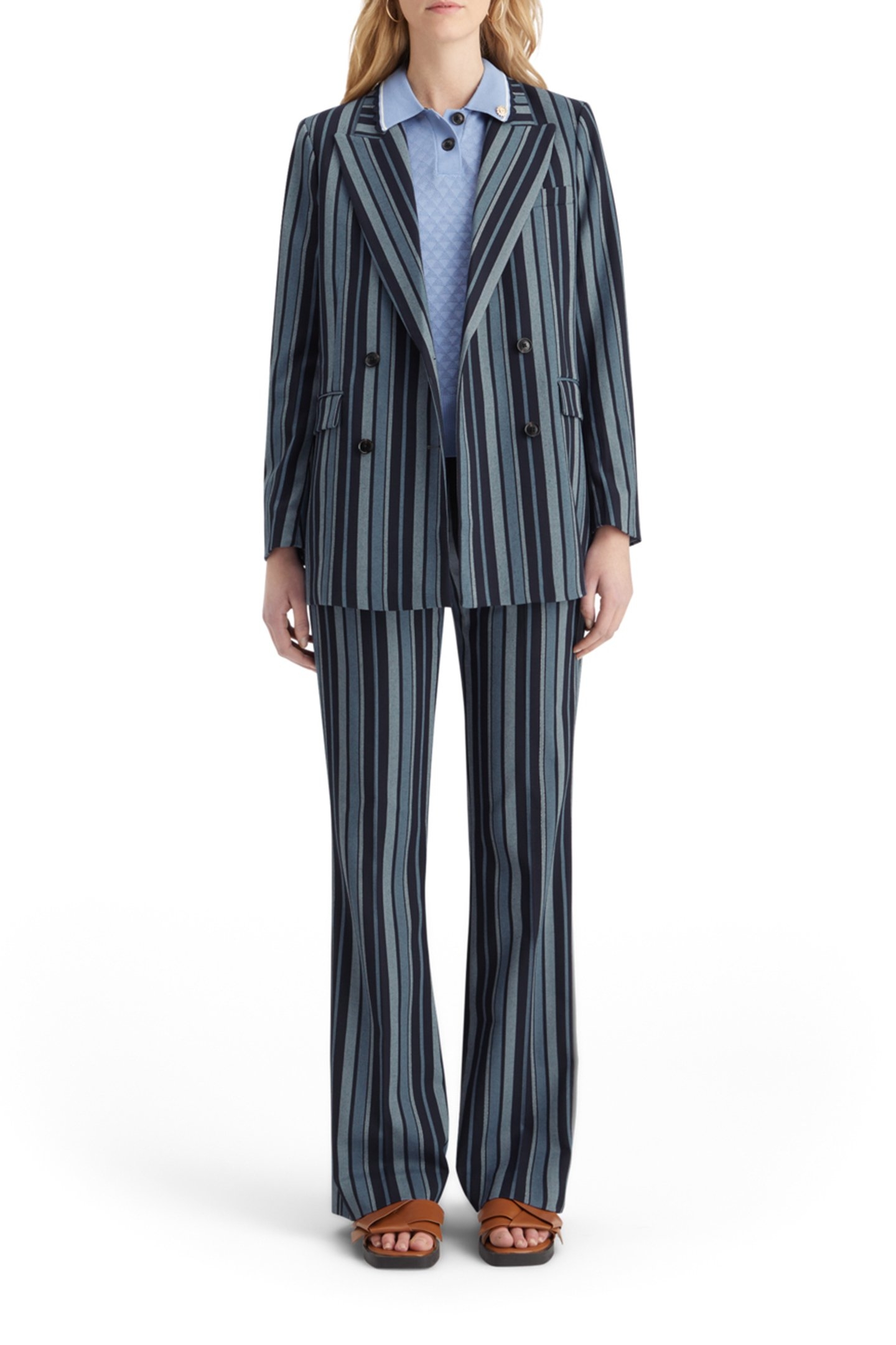 VIOLET KICK FLARE PANT BLUE SCHOOL STRIPE 6