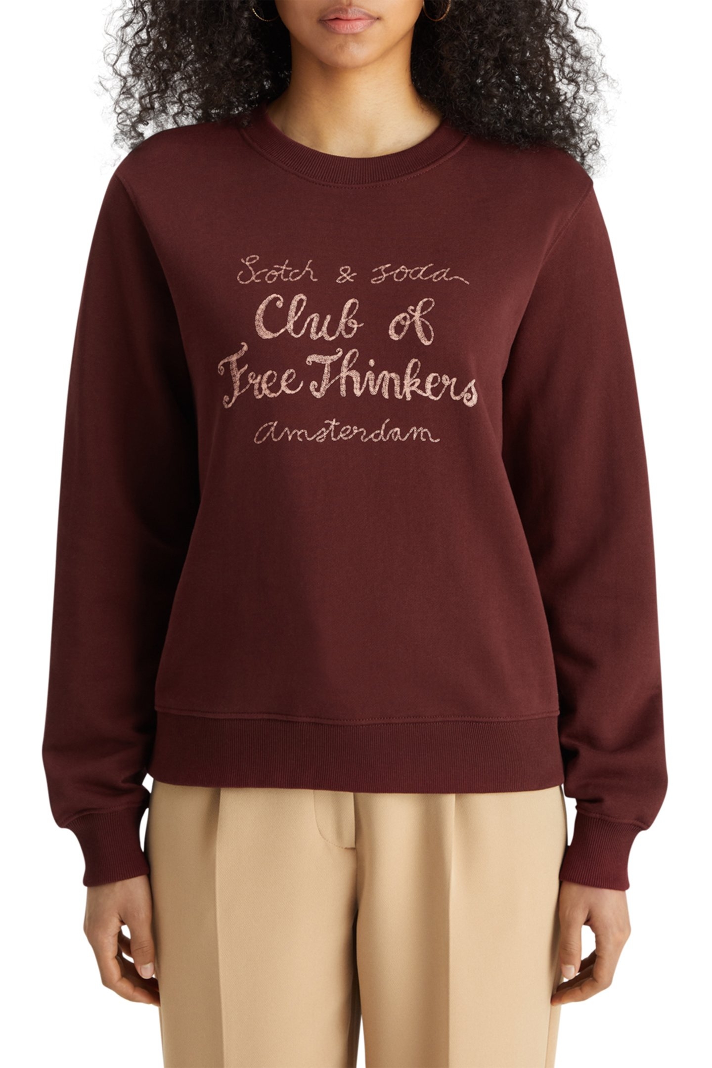 CHEST ARTWORK REGULAR FIT SWEATSHIRT BORDEAUX 1
