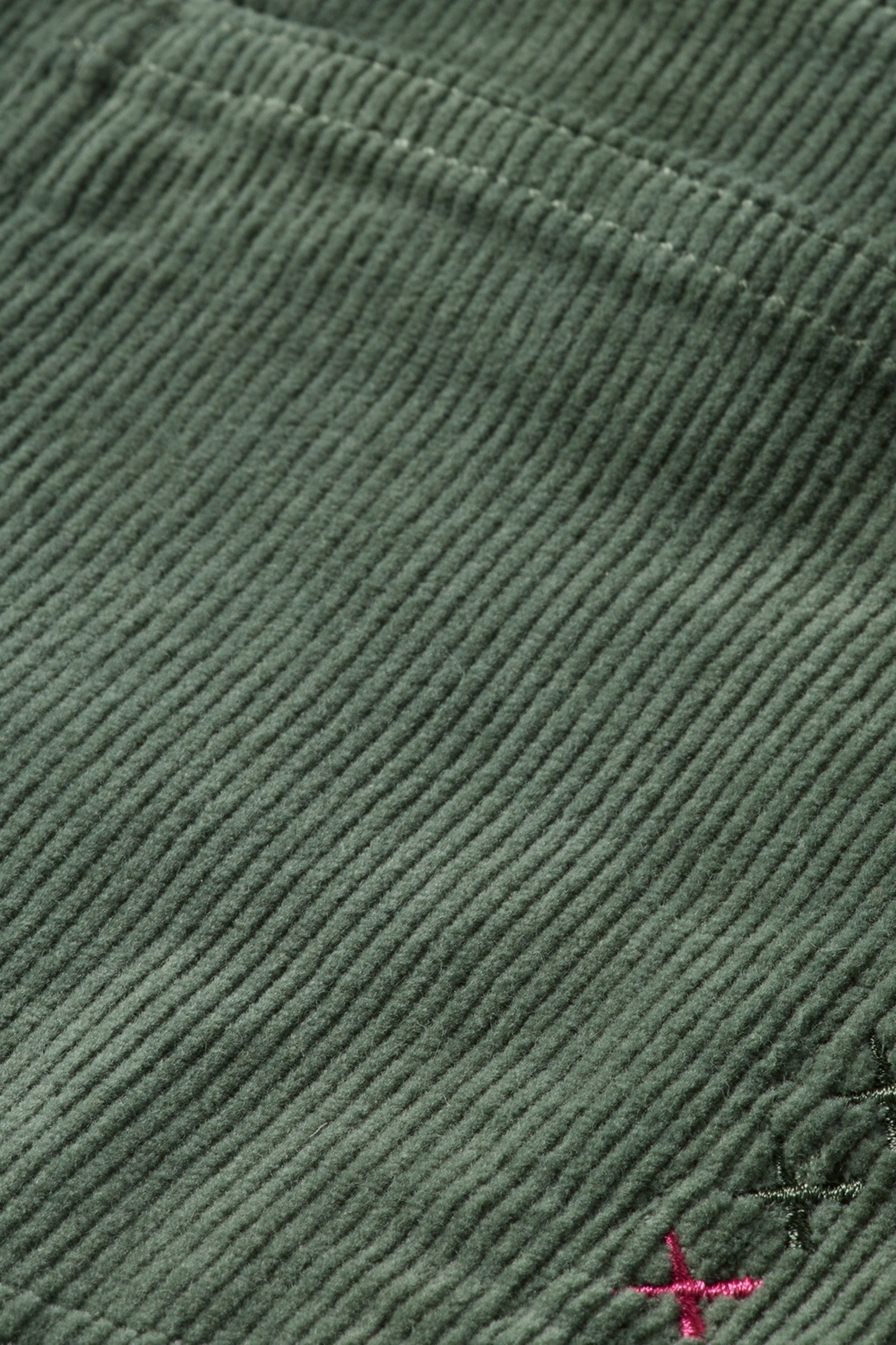 GIRL THE WAVE WIDE LEG JEANS - CORDUROY PINE GREEN 3