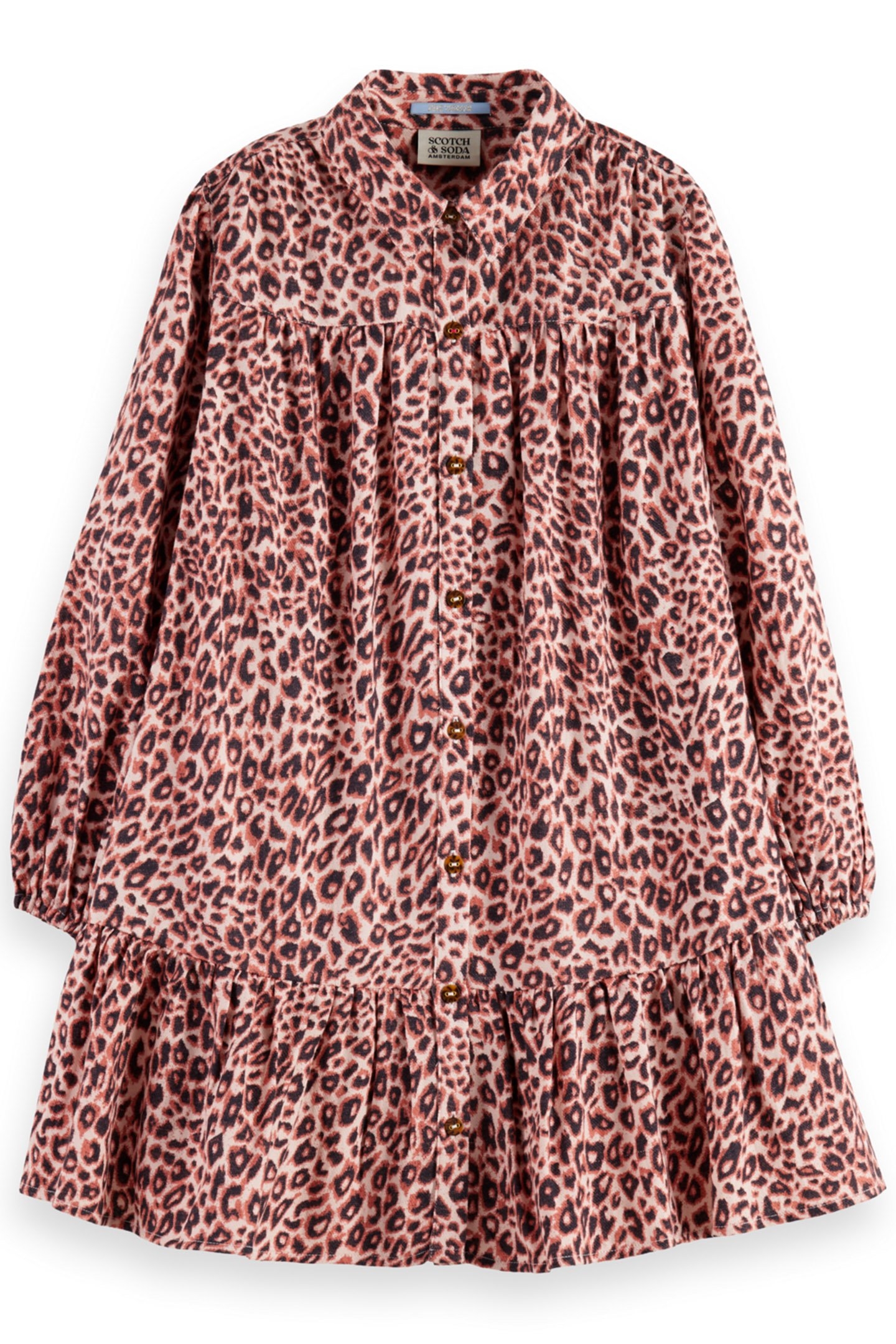 GIRL ALLOVER PRINTED LIGHTWEIGHT FLANNEL SHIRT DRESS MINI LE 1