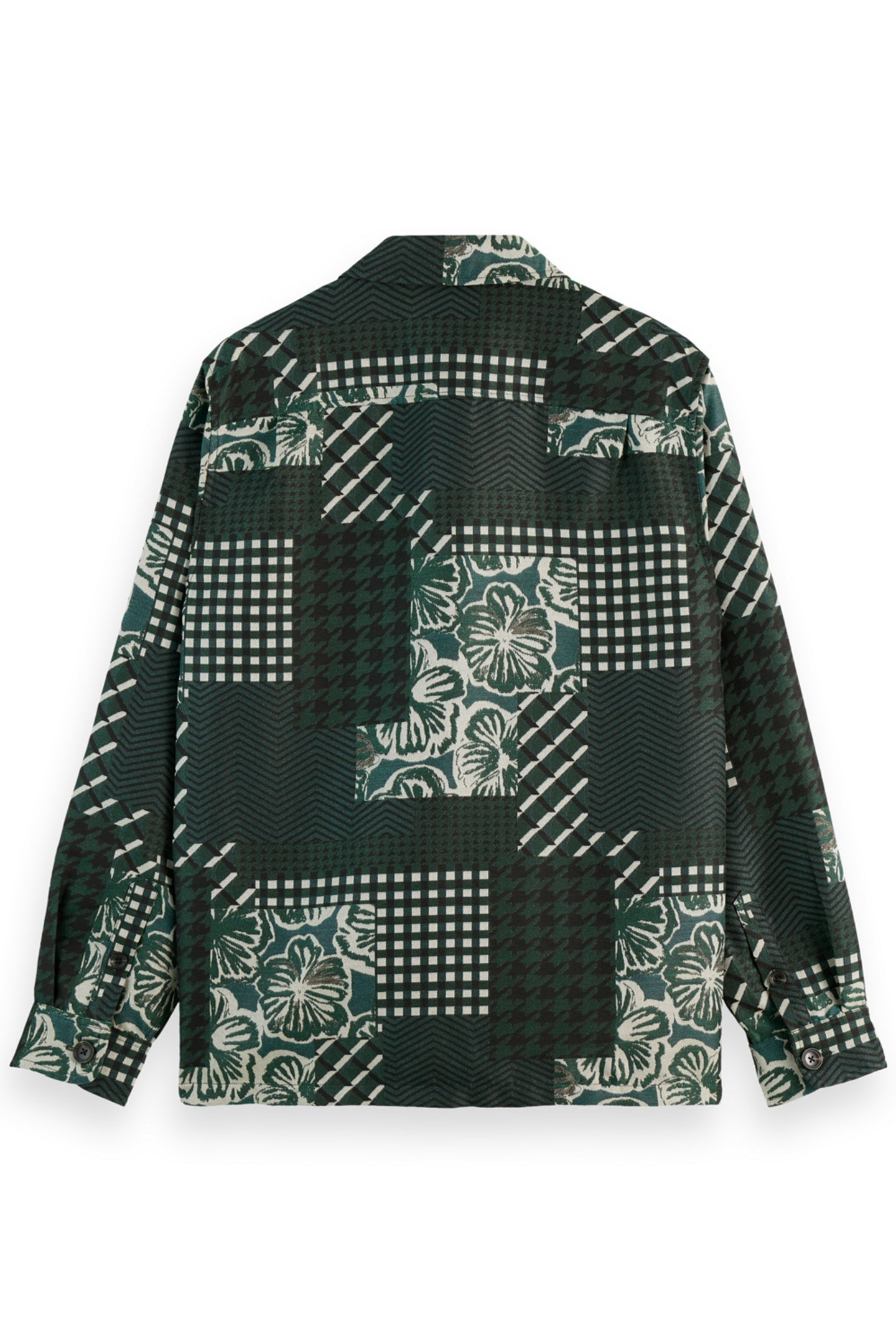 PATCHWORK JACQUARD OVERSHIRT SAN FRANCISCO FLOWER PATCHWORK 5
