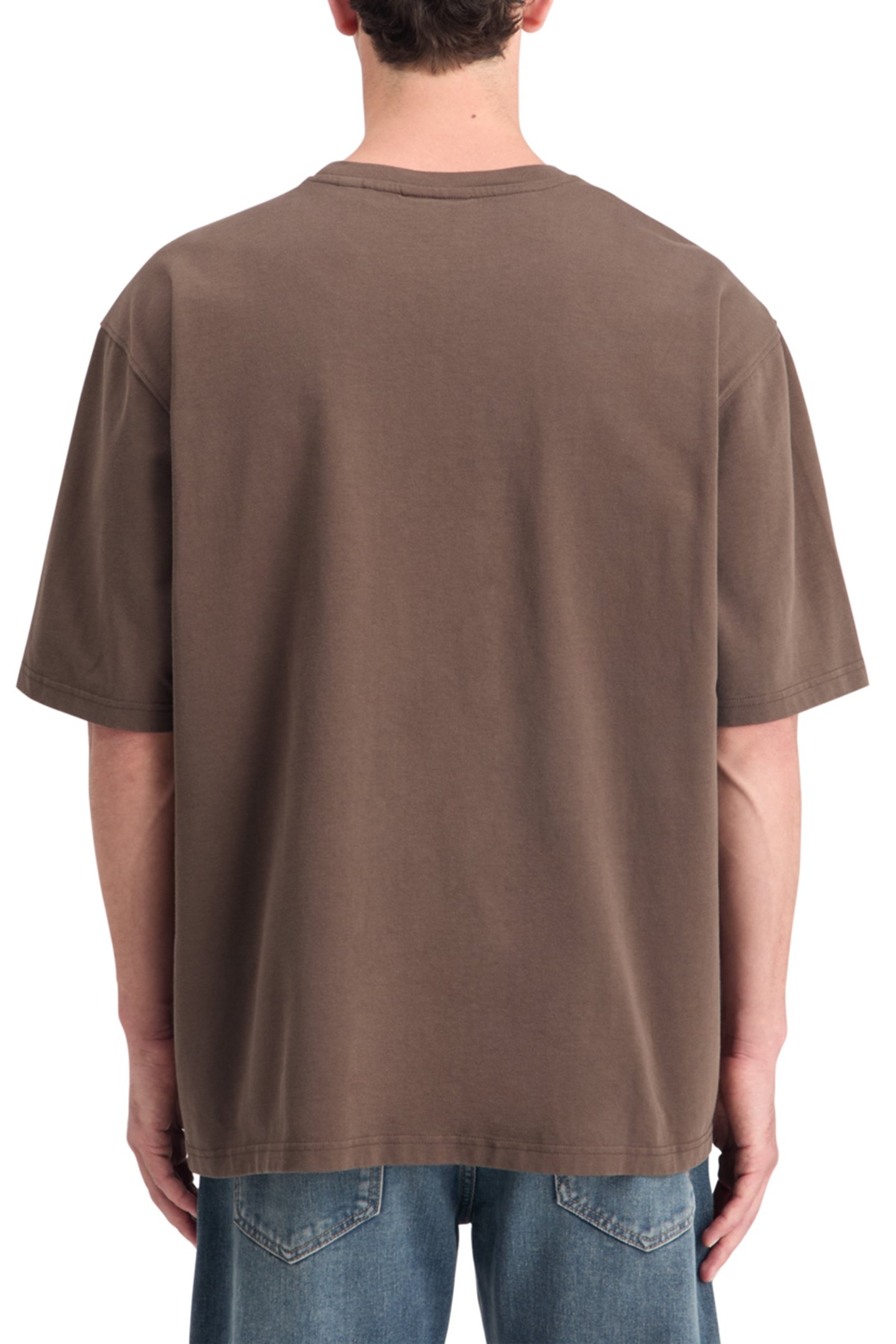 3 CROSSES LOOSE FIT POCKET T-SHIRT COFFEE 2