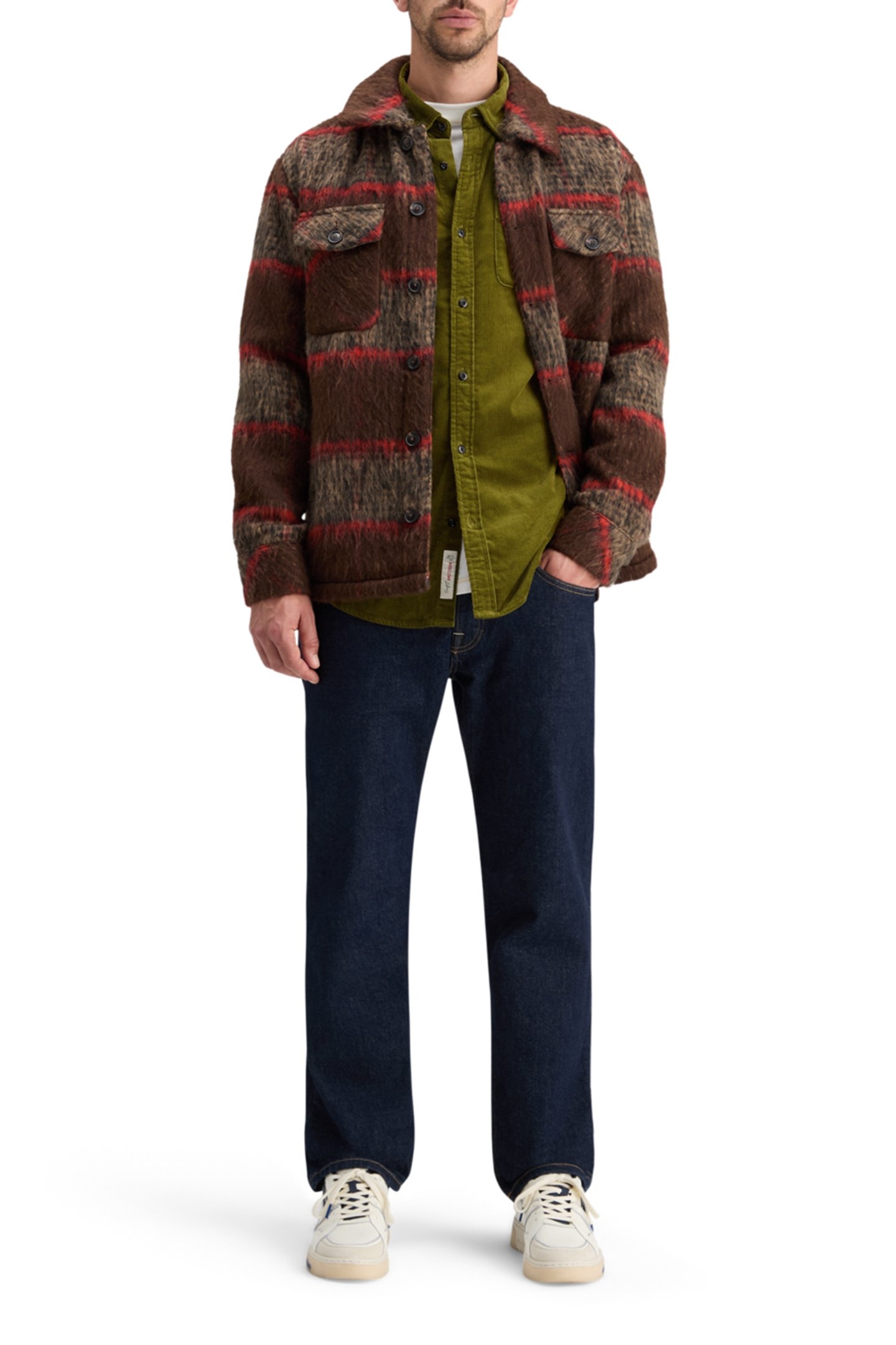 SOLID CORDUROY SHIRT MOSS GREEN 7