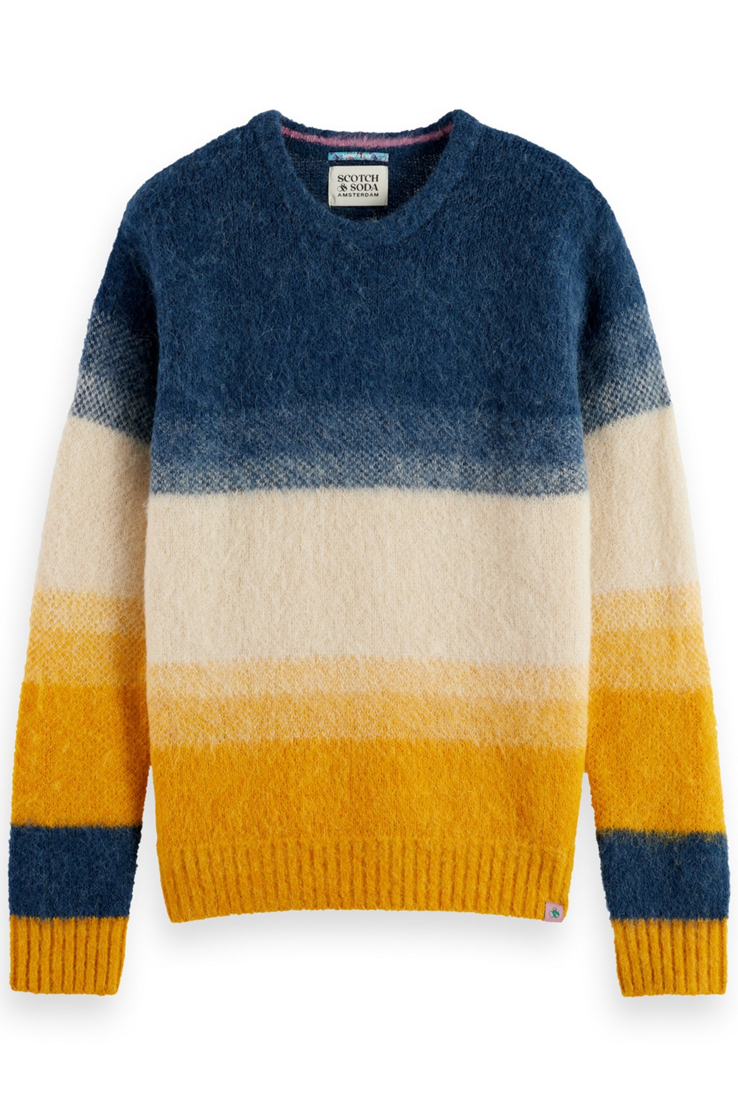 ALPACA WOOL-BLEND SWEATER YELLOW BLUE GRADIENT 4