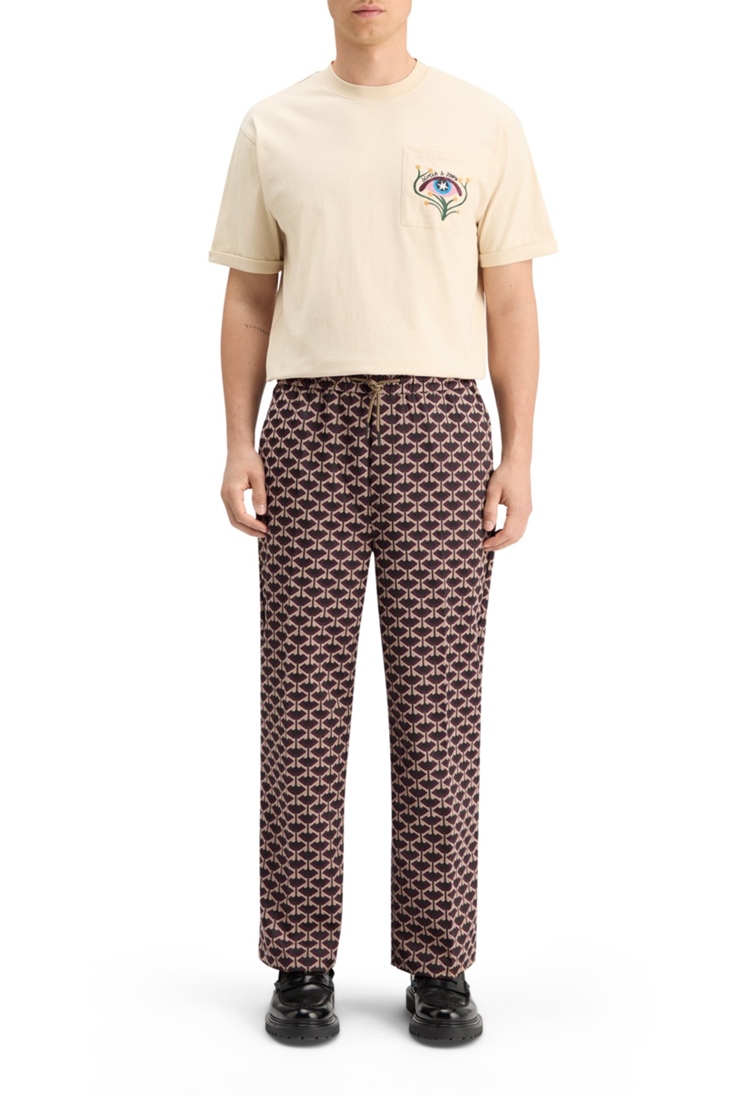 STRAIGHT FIT JACQUARD JOGGER GEO TULIP 3