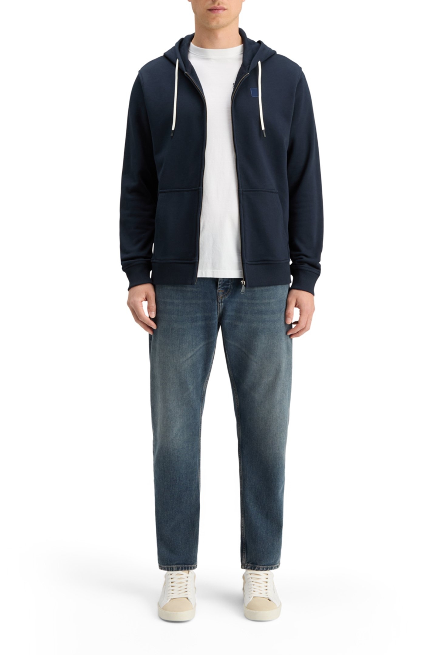 ESSENTIAL LOGO BADGE ZIP-THROUGH HOODIE NIGHT 3