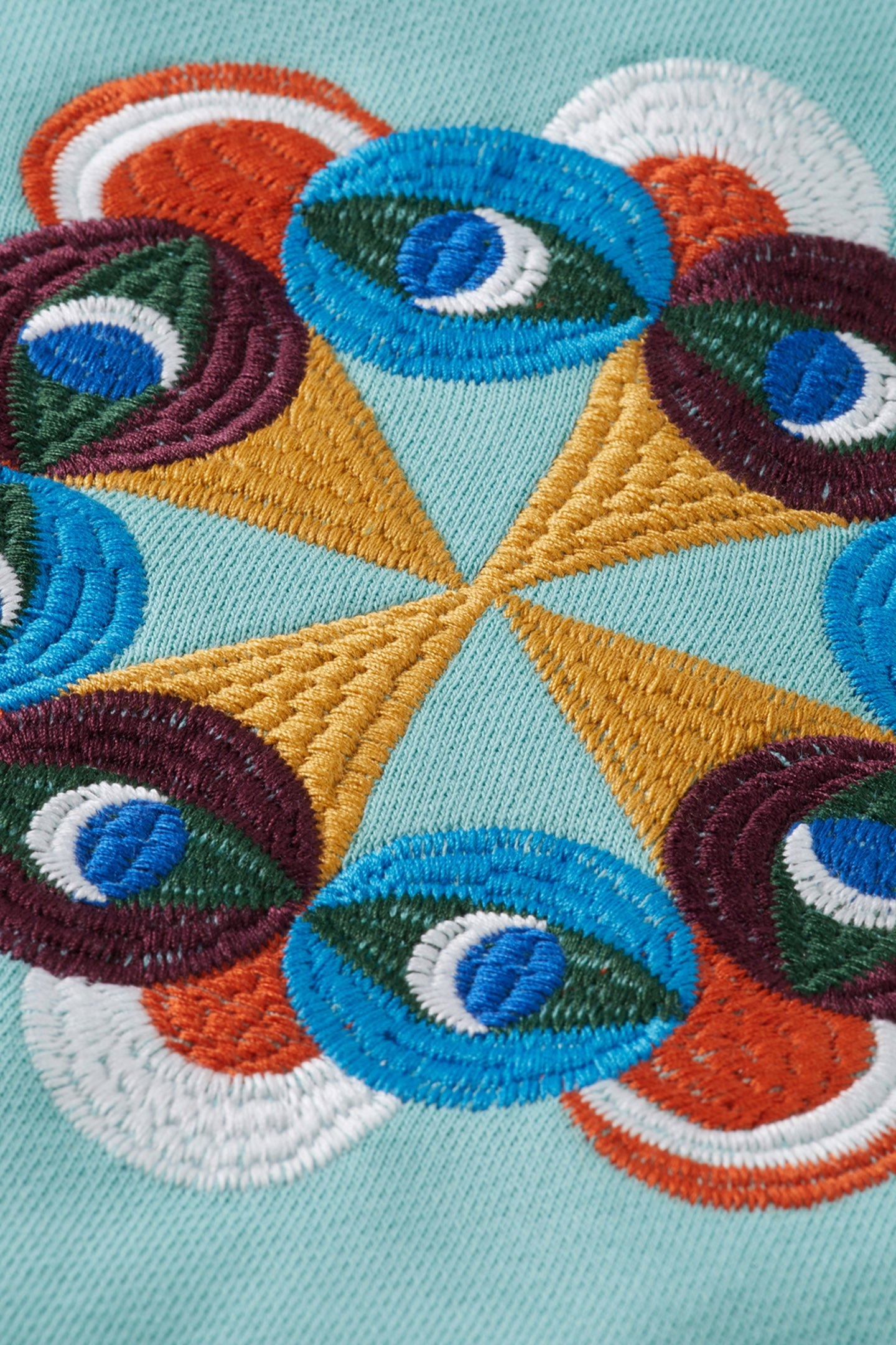 EMBROIDERY ARTWORK HOODIE PACIFIC BLUE 3