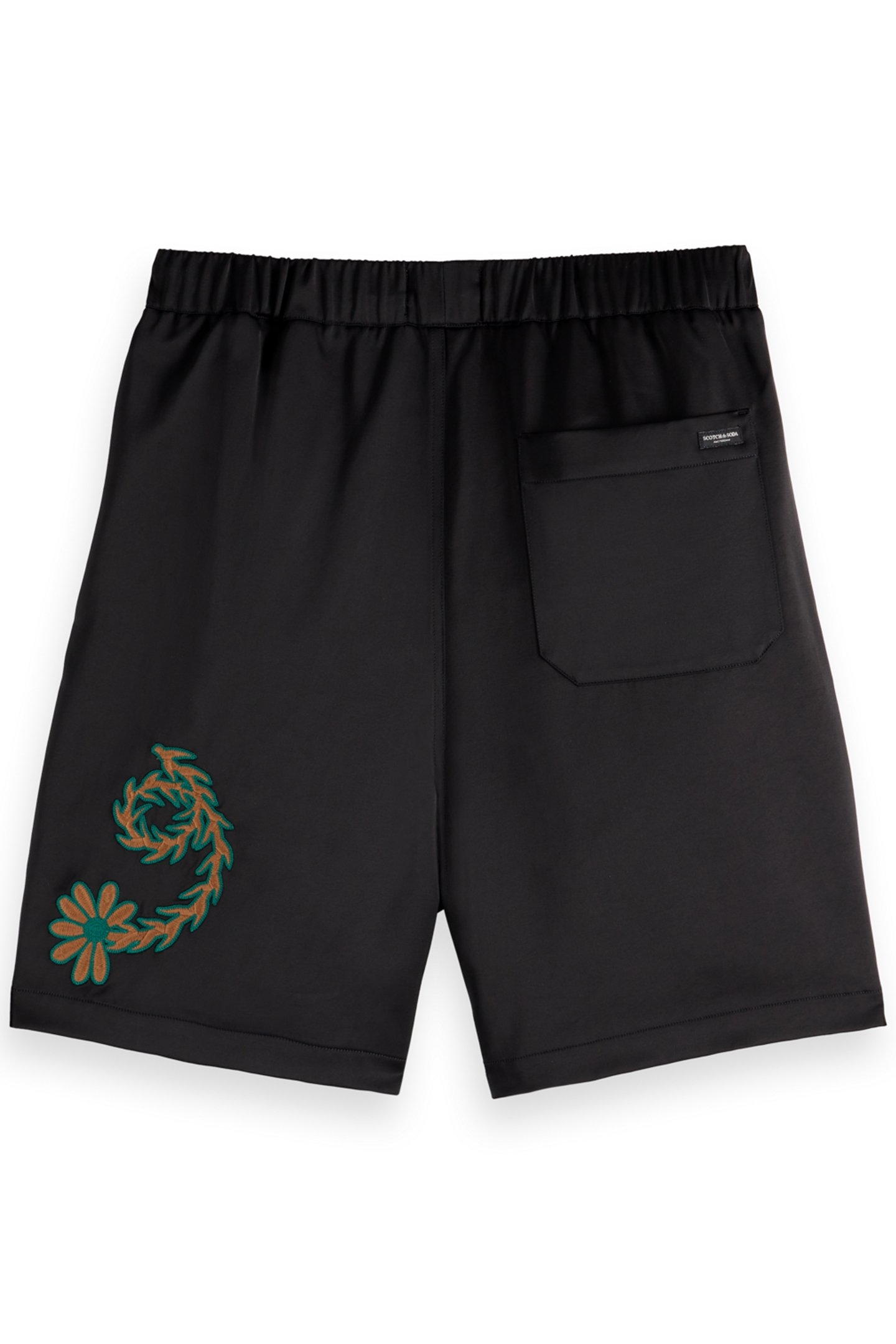 JOE JONAS X SCOTCH SODA EMBROIDERED SATEEN BERMUDA SHORT BLA 2
