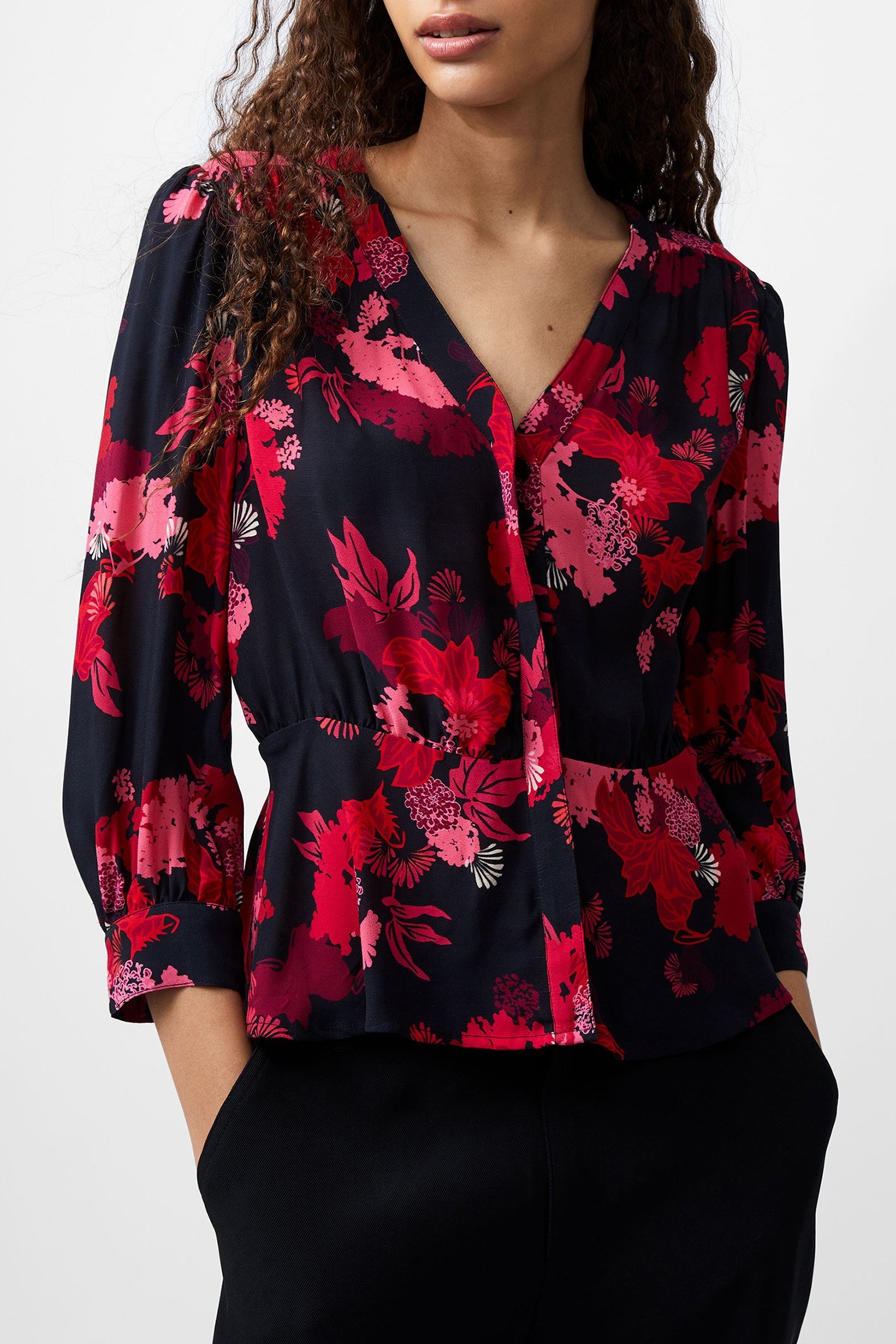 FOLIAGE CHIARA BALLOON SLV TOP BLACKOUT MULTI 1