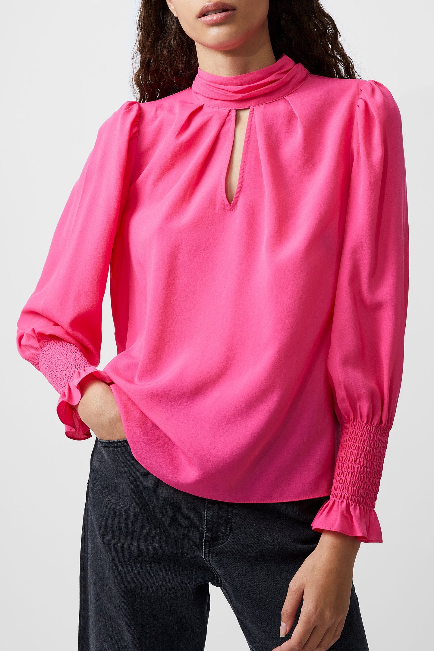 CREPE LIGHT HIGH NK L.S TOP LUMINOUS PINK 1