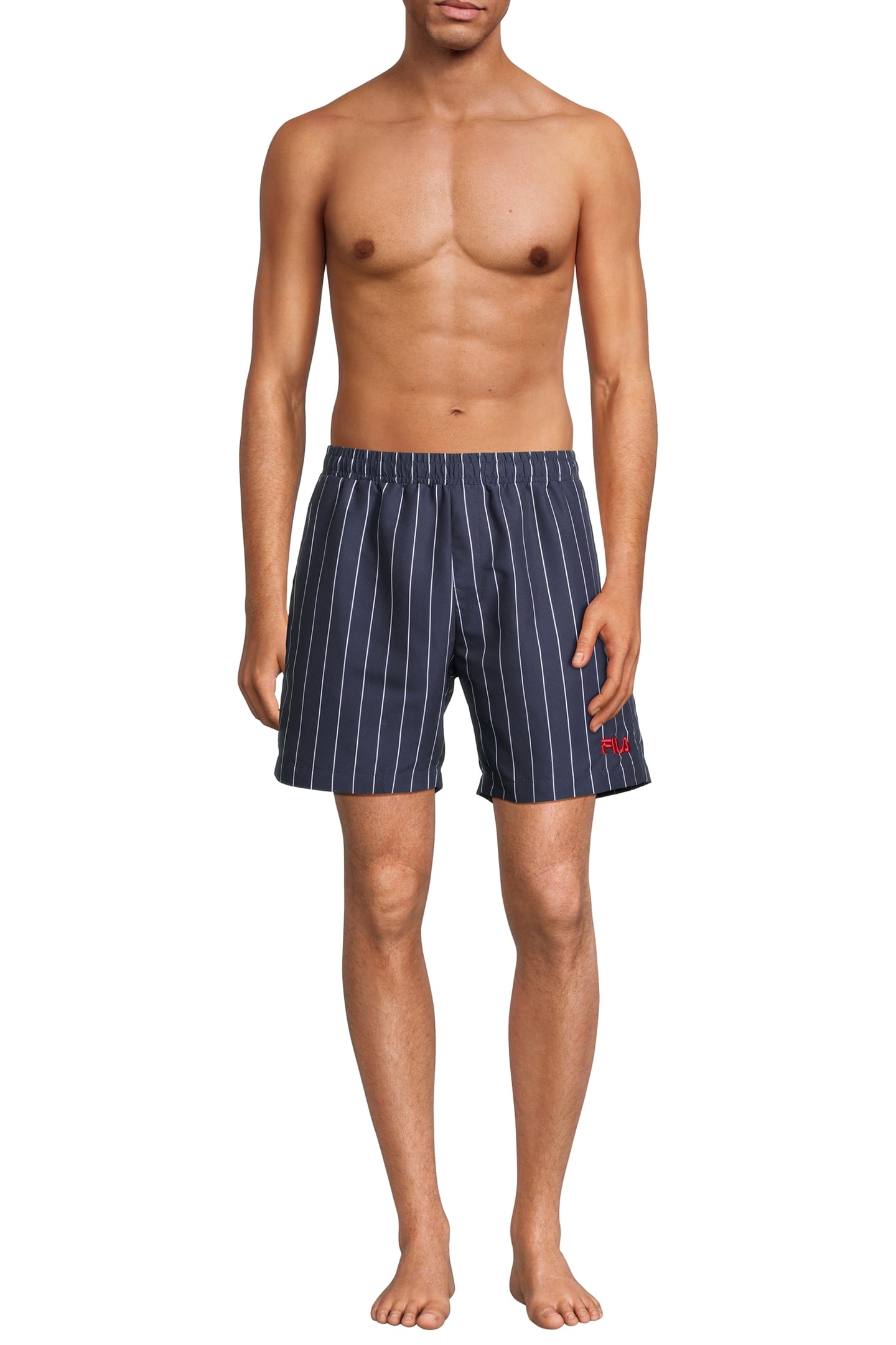 SCOGLITTI AOP BEACH SHORTS BLACK IRIS/BRIGHT WHITE STRIPED 3
