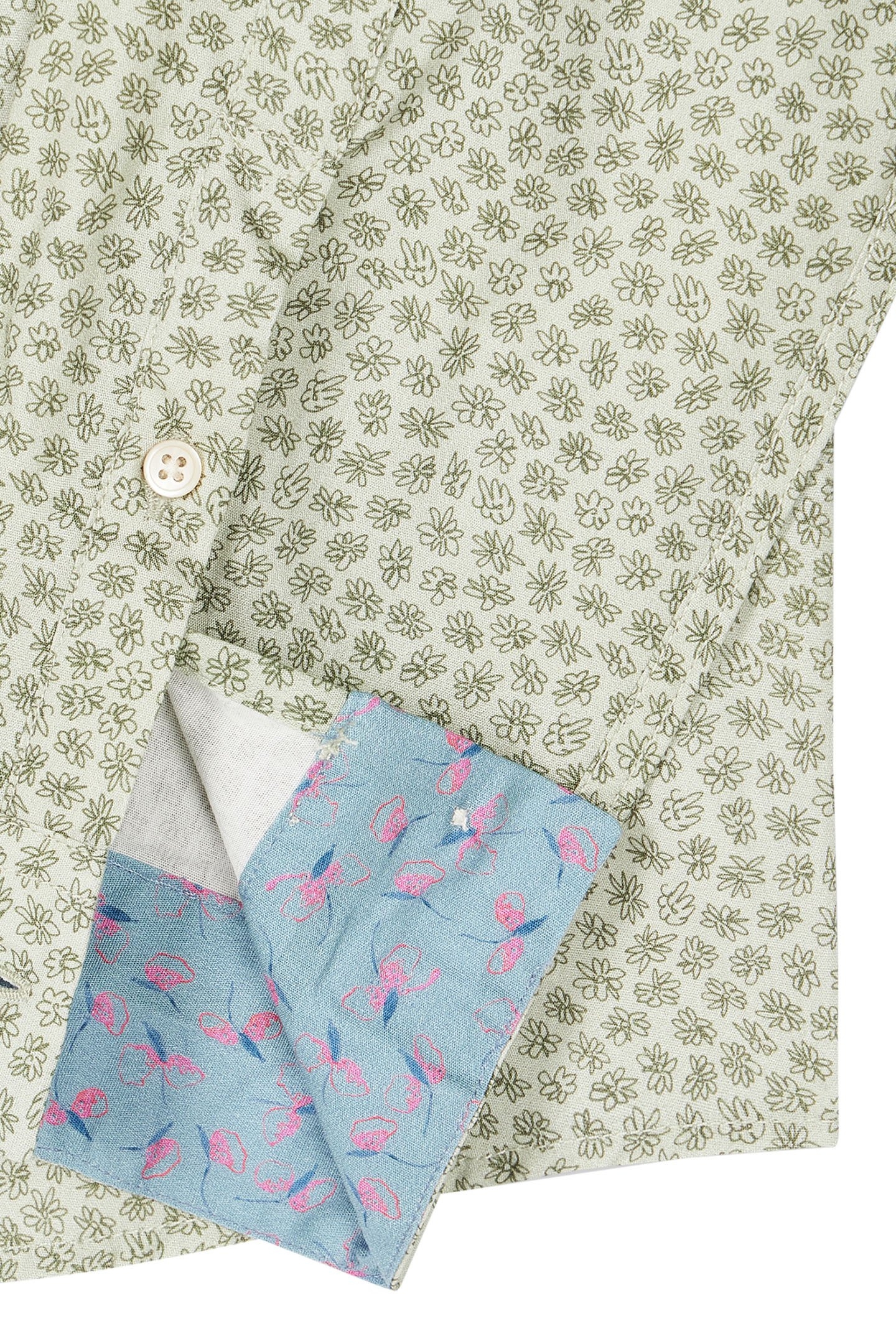 MENS TAILORED FIT LS SHIRT GREEN 2