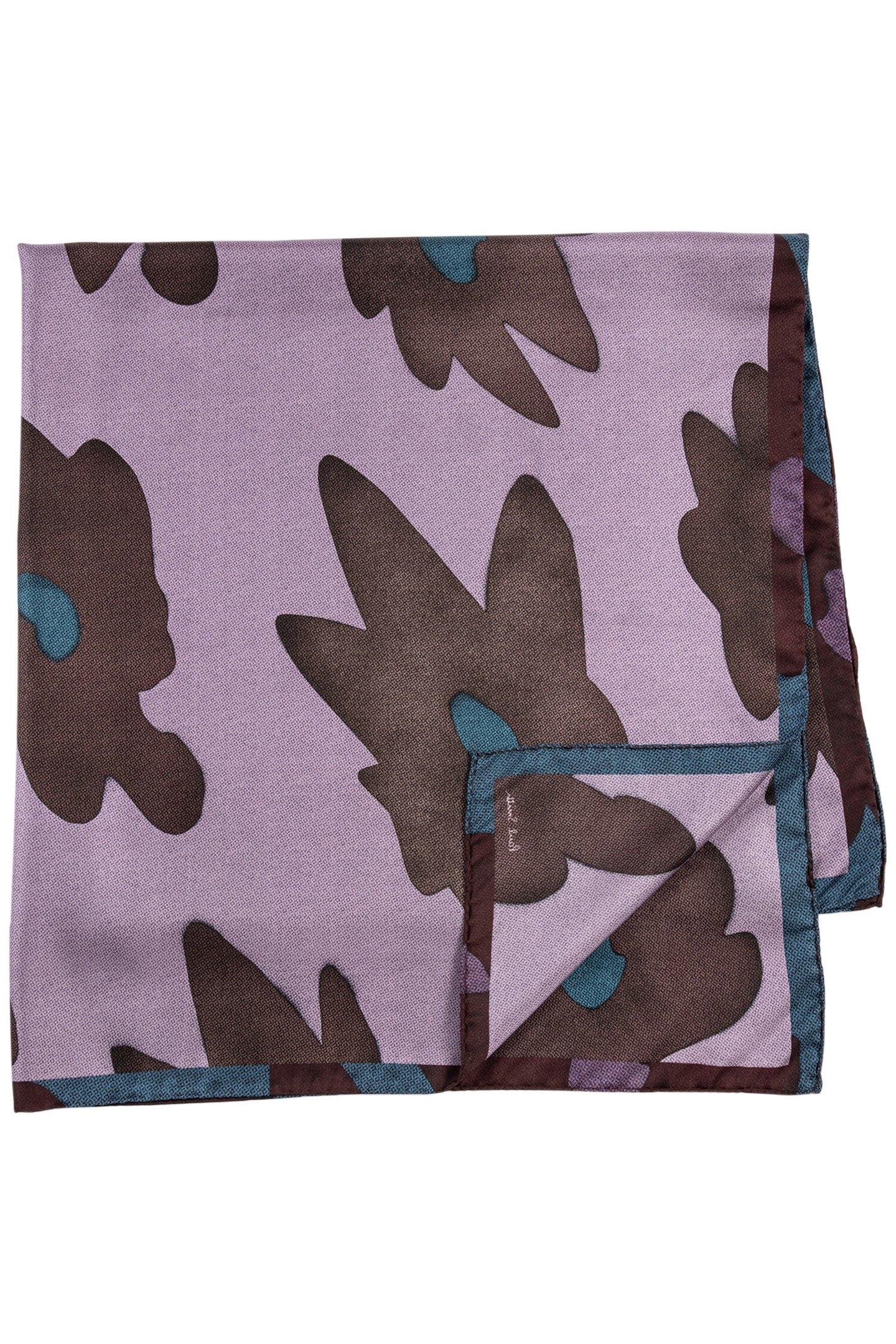 WOMEN SCARF SQ BIG FLOWER MAUVE 1