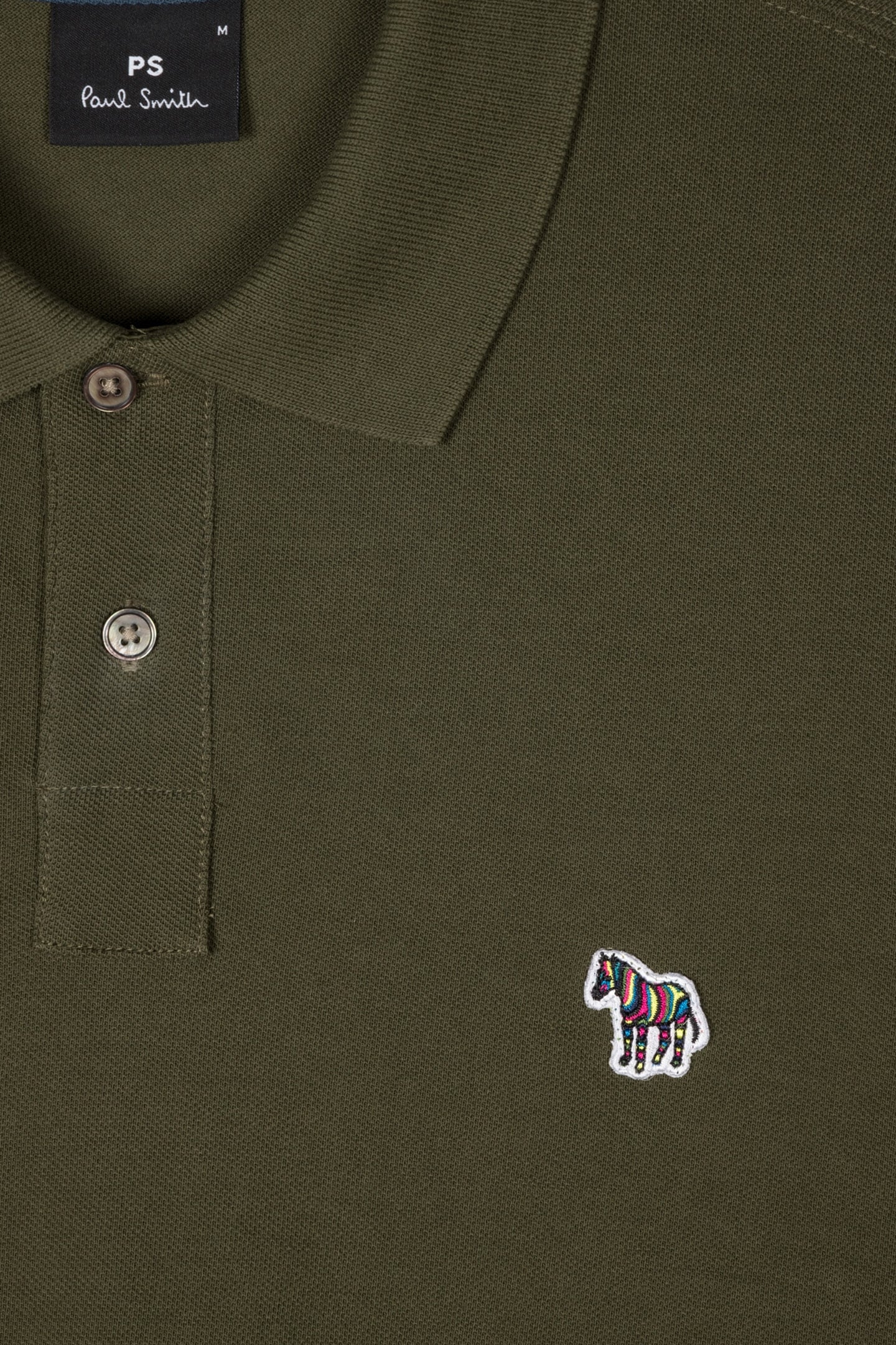 REG FIT SS POLO SHIRT ZEBRA OLIVE GREEN 2
