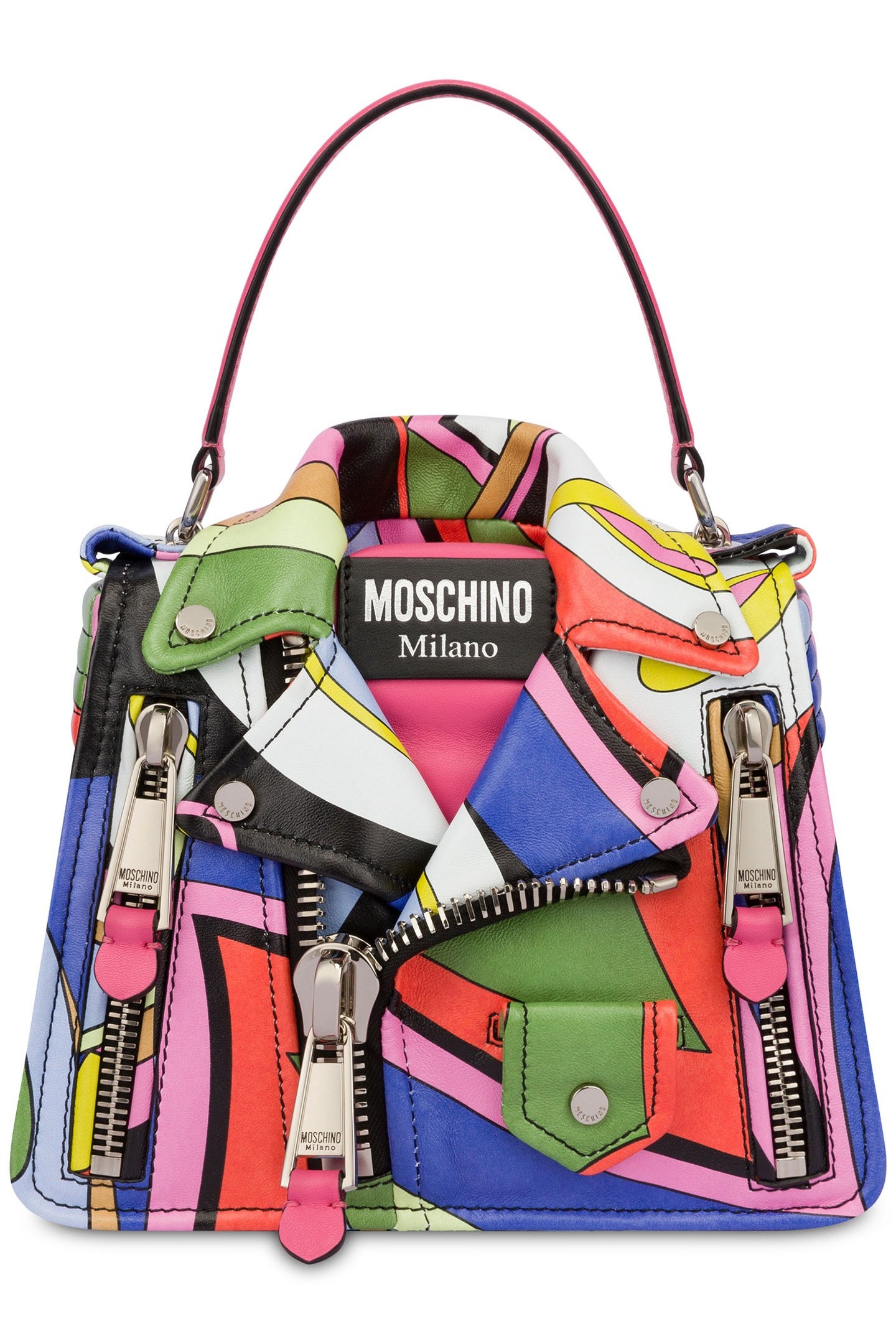 BIKER BAG IN NAPPA MULTICOLOR PRINT MULTICOLOUR 1