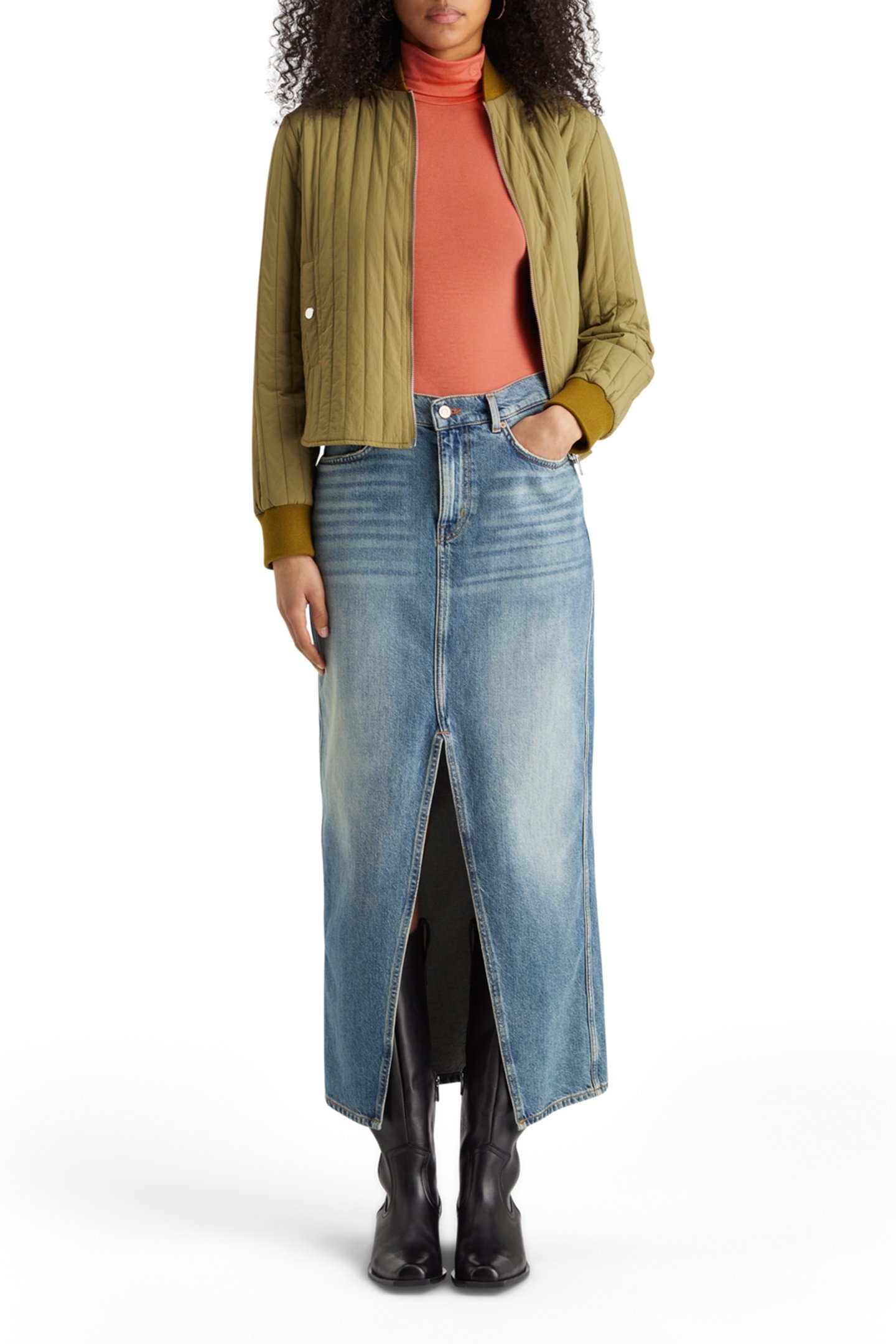 ROLL UP NECK LONG SLEEVE T-SHIRT NEGRONI 6