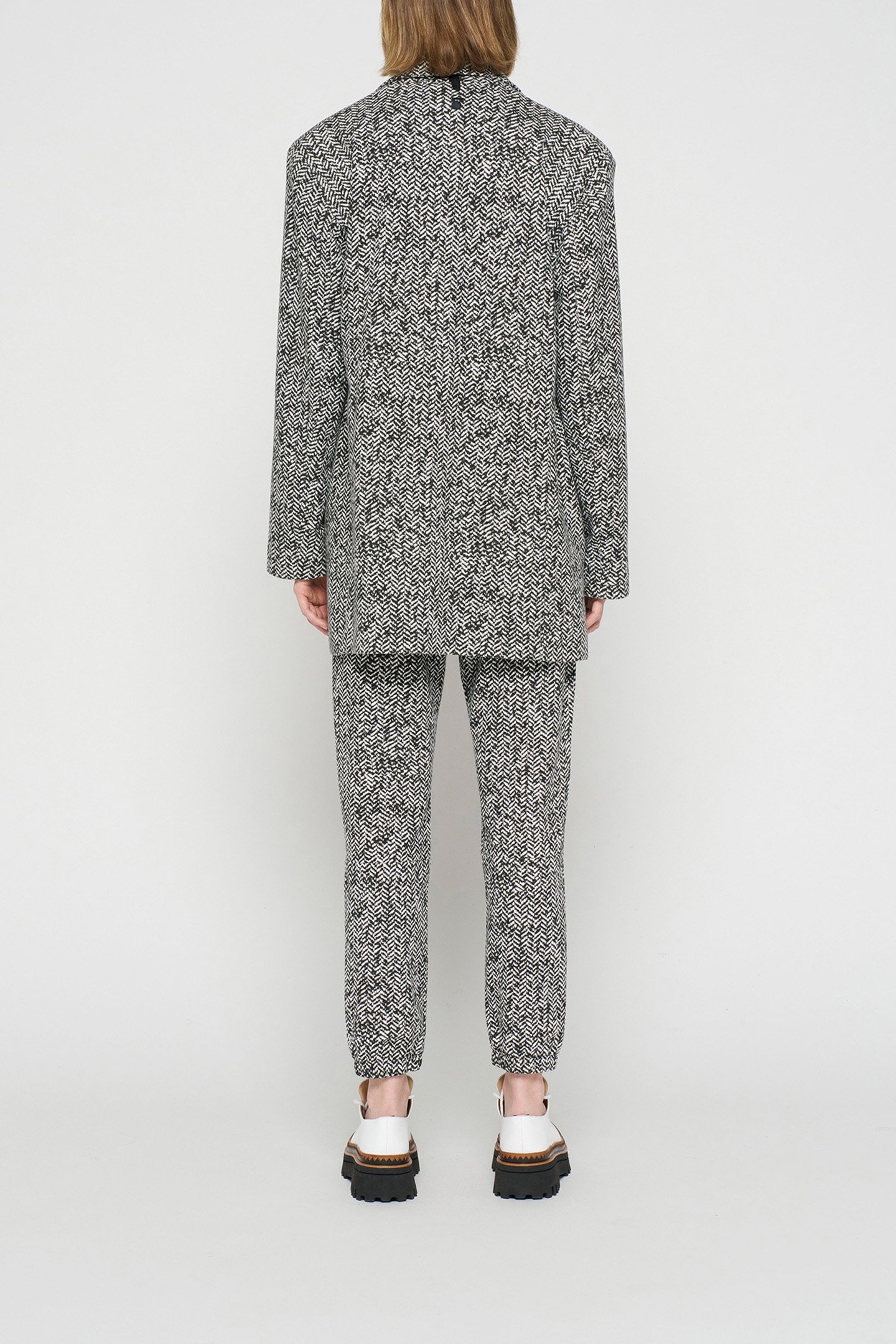 STATEMENT BLAZER HERRINGBONE BLACK 3