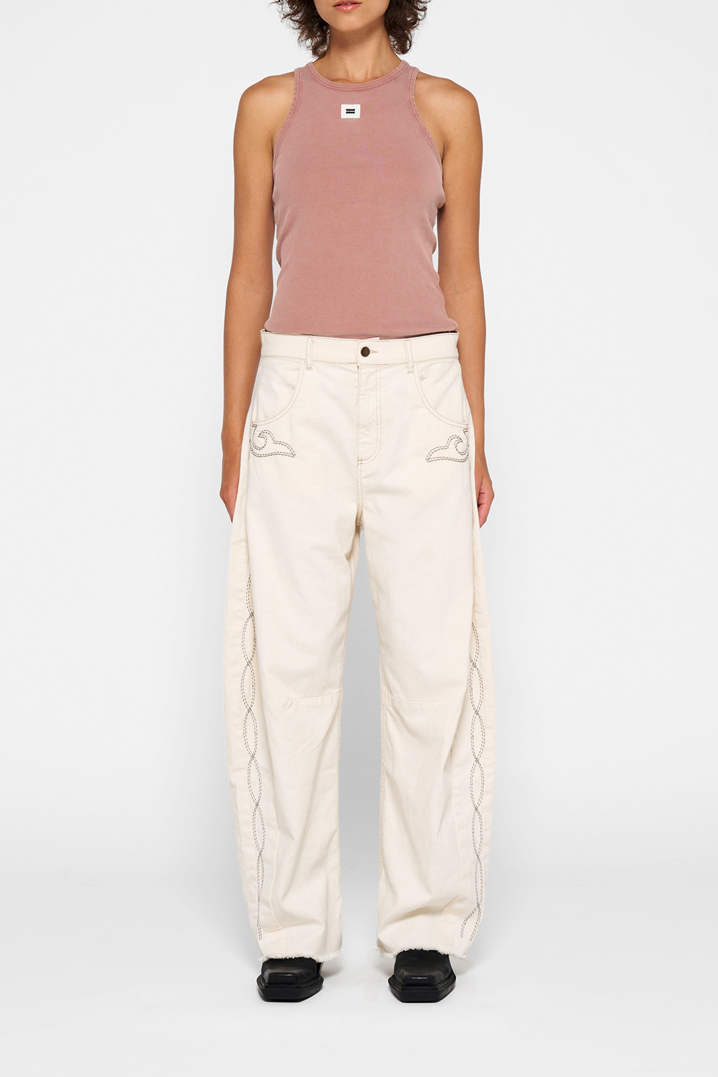 TANK TOP RIB SADDLE BROWN 2