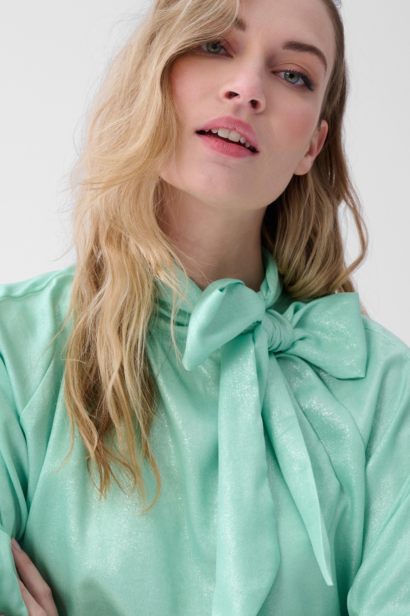 LA-SBSHINE BOW BLOUSE LIGHTGREEN 6