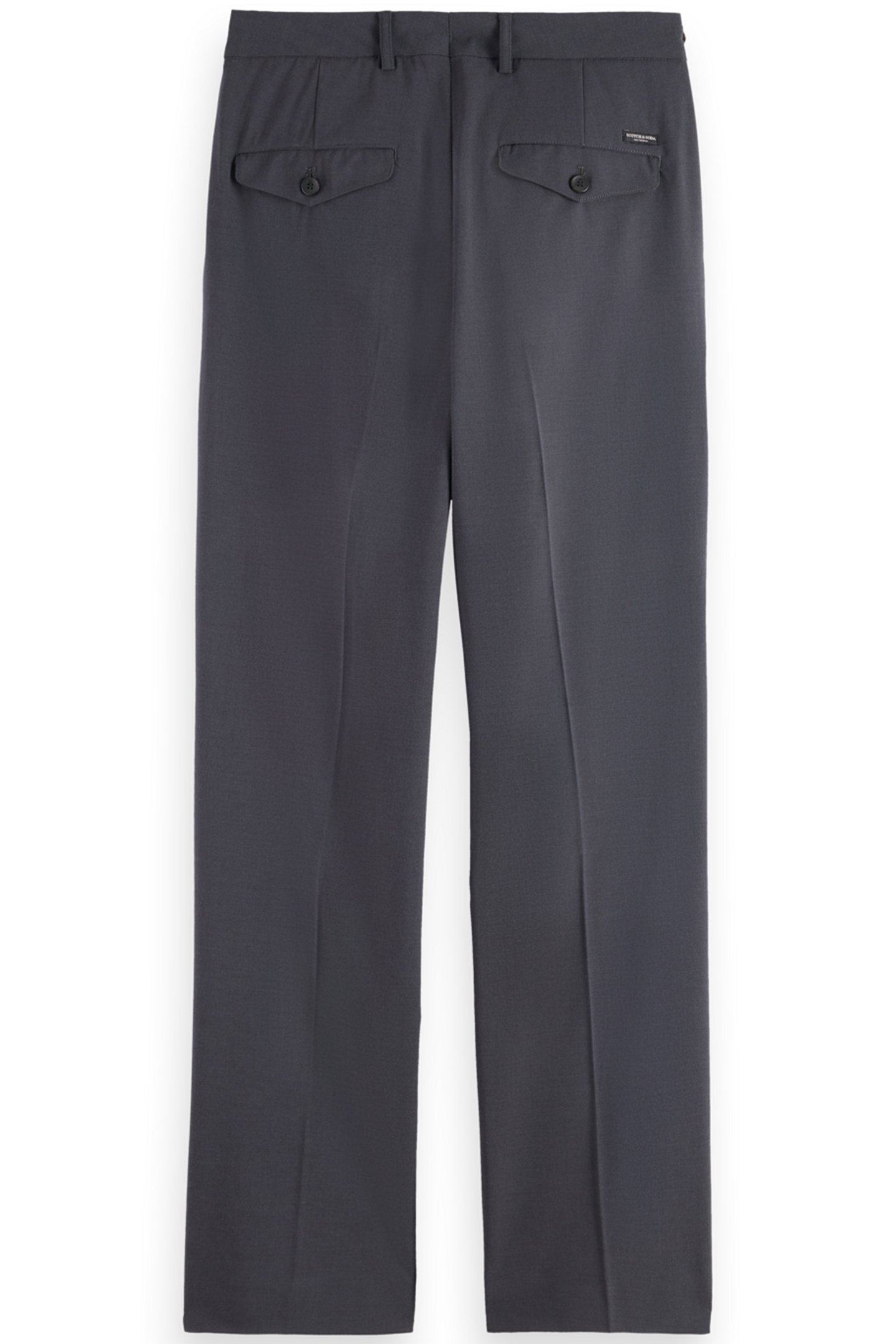 STRAIGHT FIT PLEATED WOOL BLEND CHINO MOODY GREY MELANGE 2