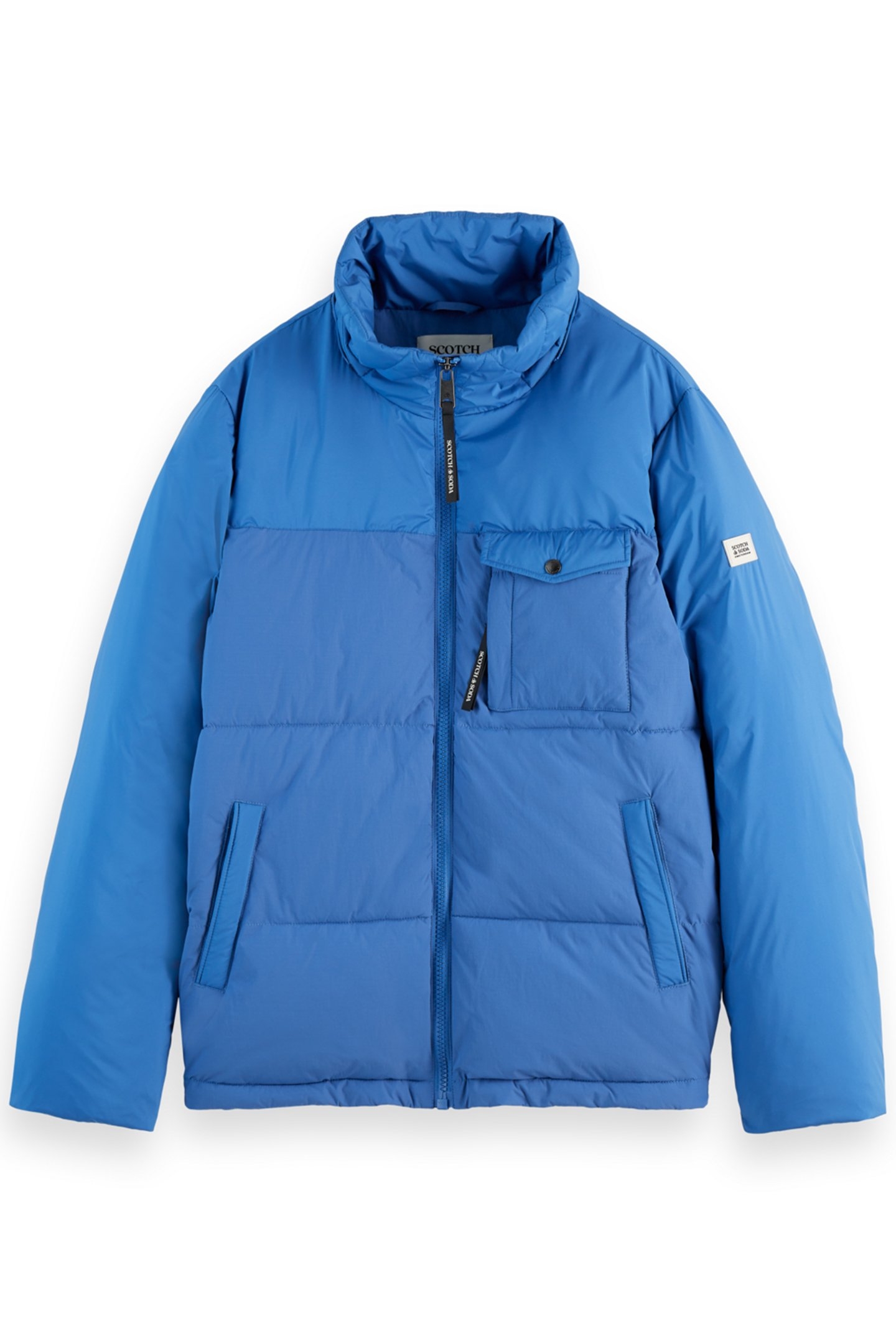 HOODED PUFFER JACKET SMART BLUE 3