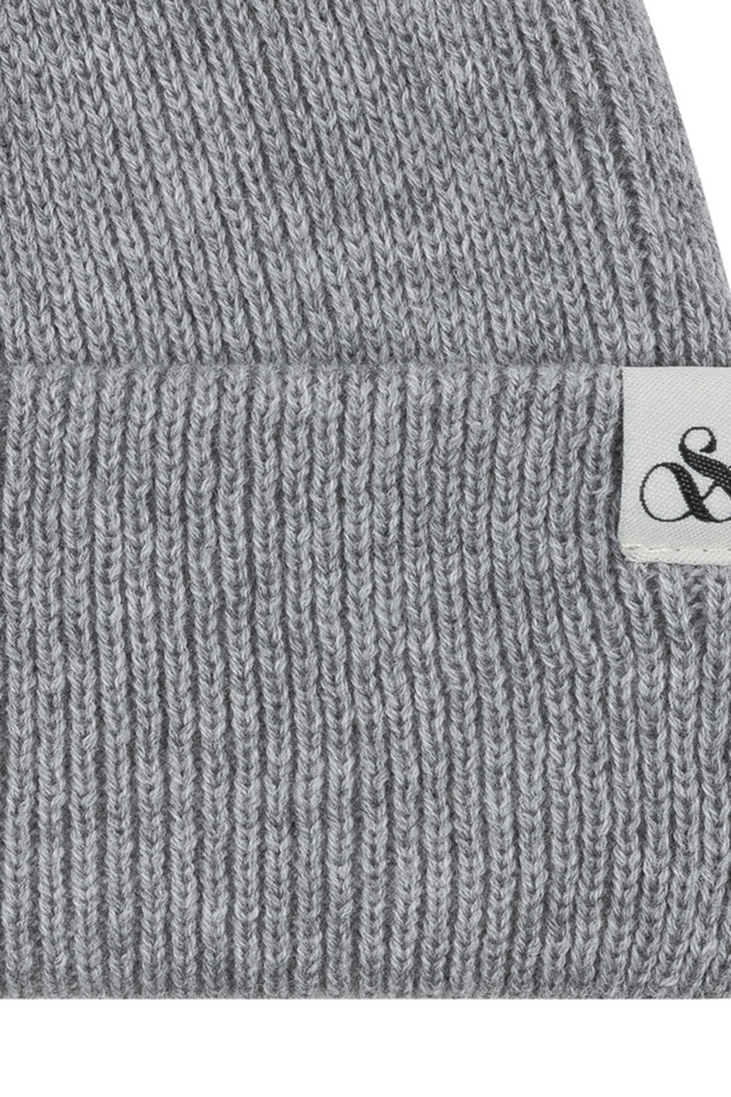 UNISEX S&S CAPTAIN CUFF BEANIE GREY/GREY 3