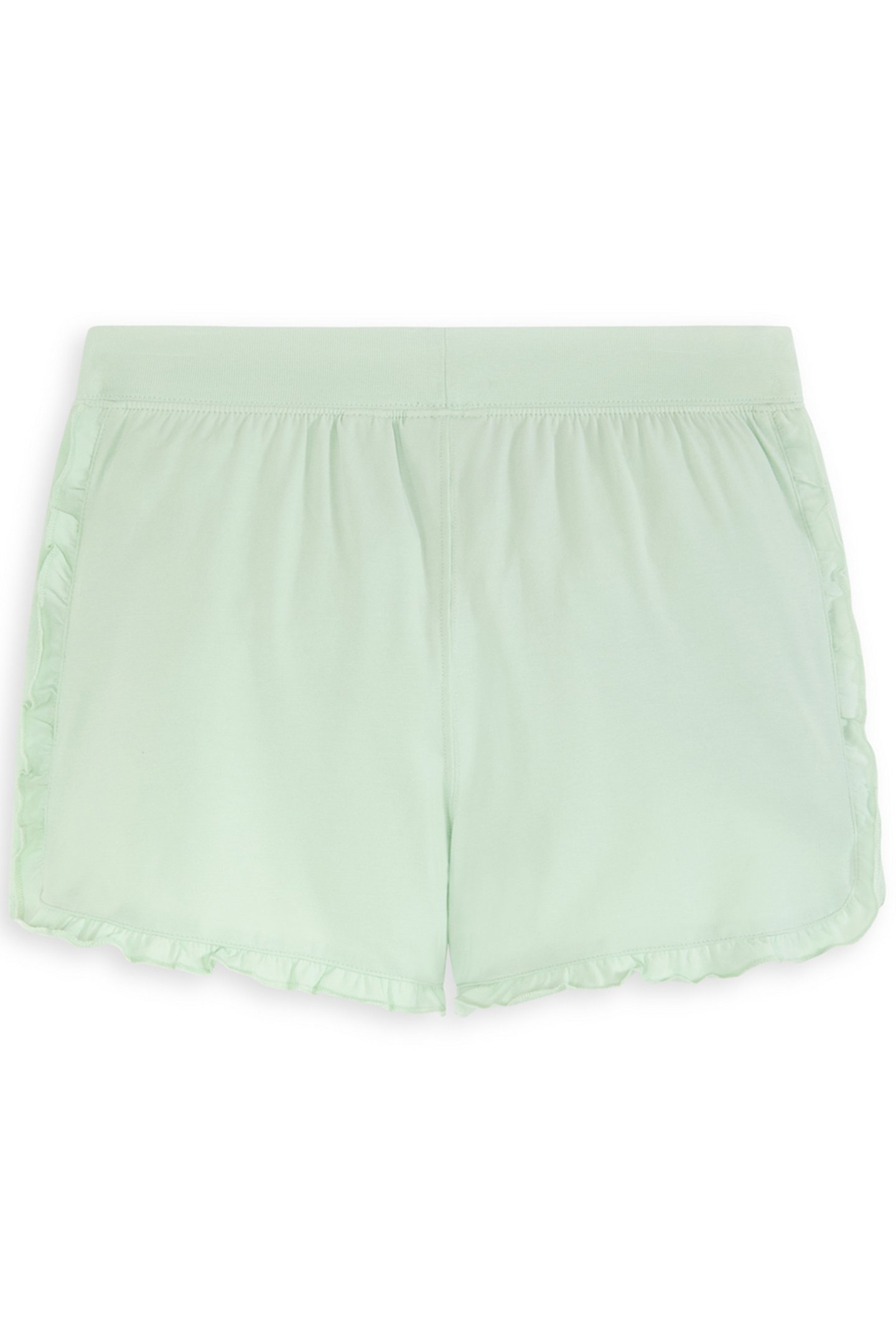 GIRLS S&S DOLPHIN HEM FASHION SHORT LIGHT PASTEL GREEN 2