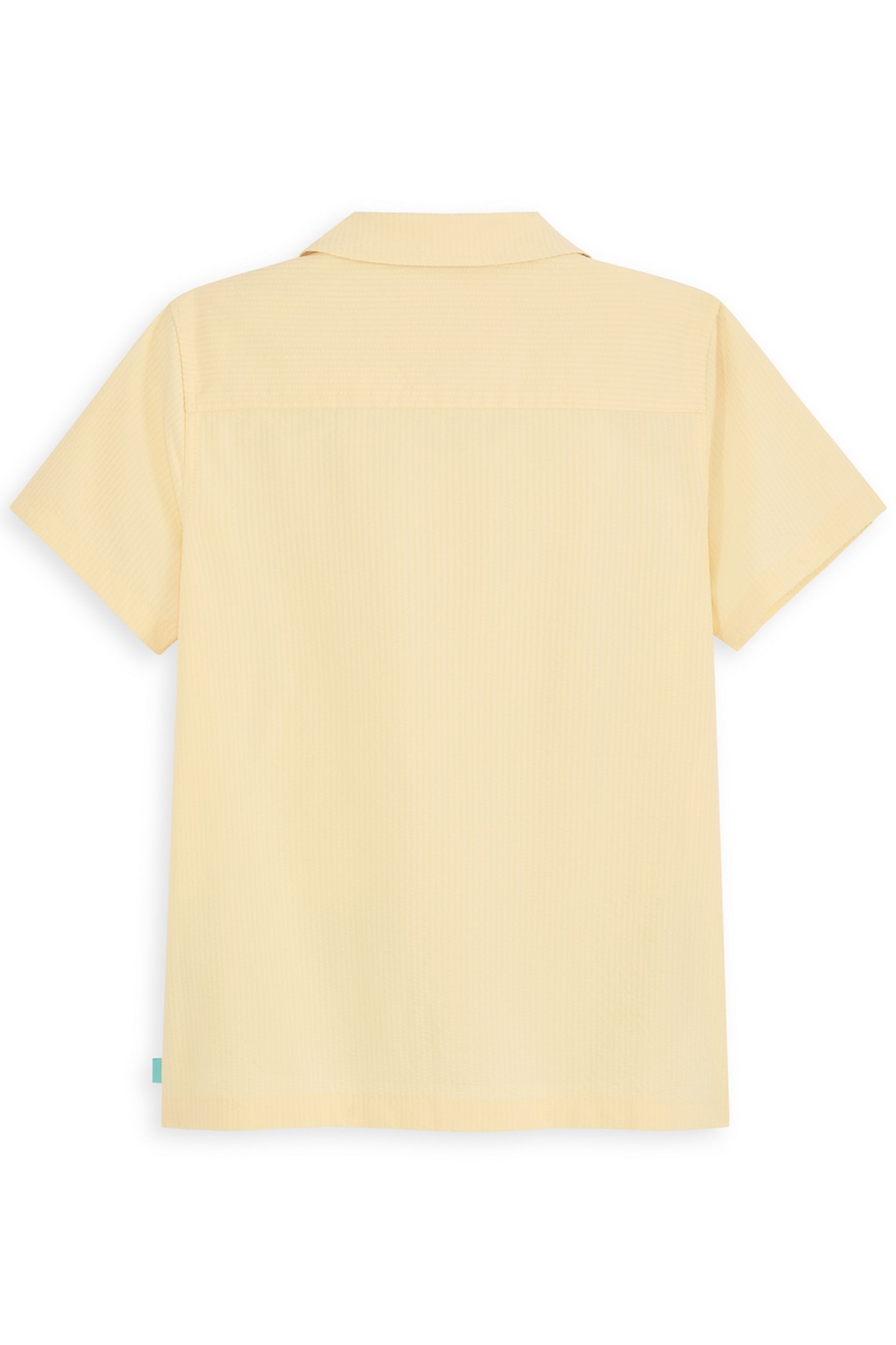 BOYS S&S SEERSUCKER BUTTON UP LT PASTEL YELLOW 2