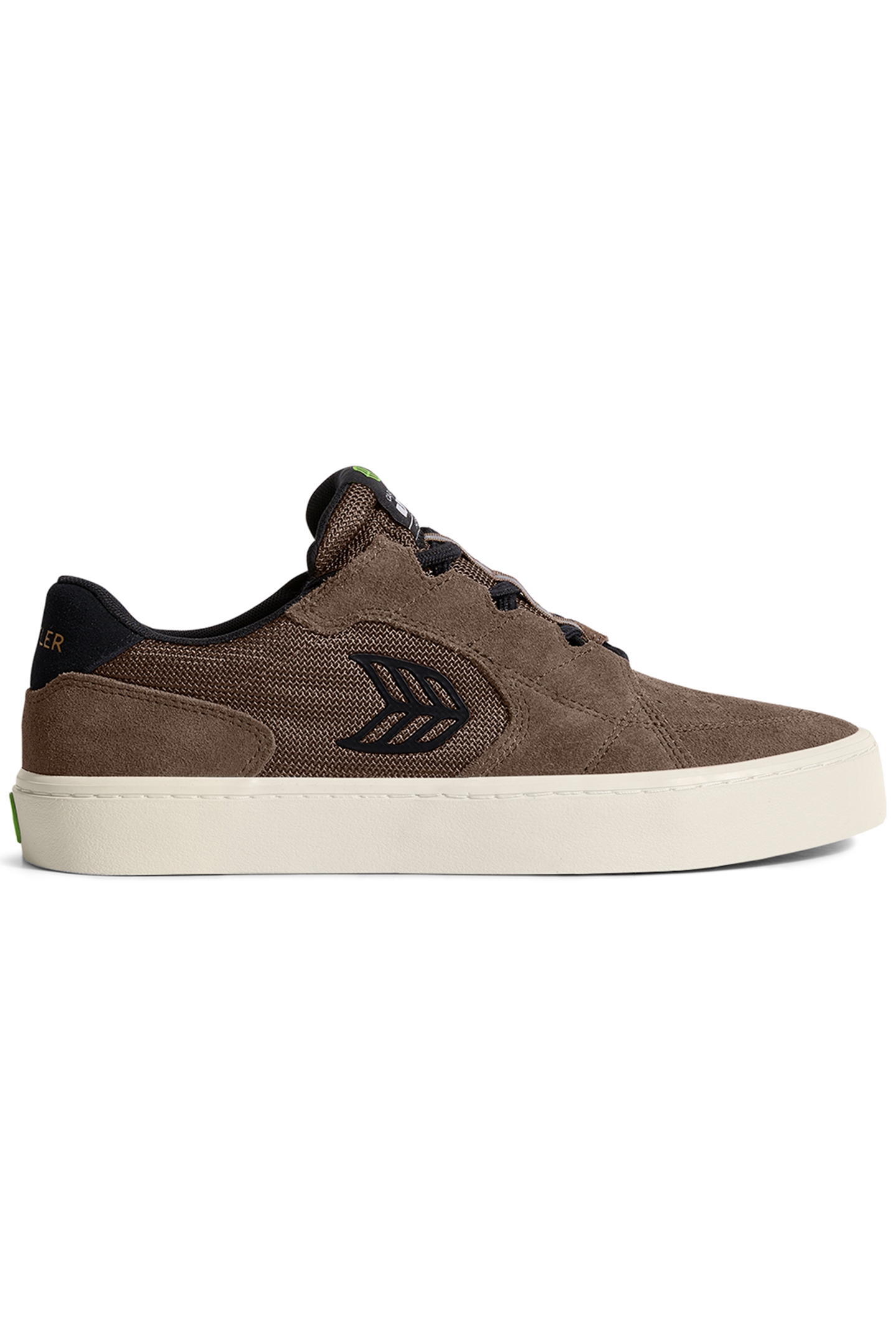 T20 PRO DARK KHAKI SUEDE AND MESH BLACK LOGO SNEAKER 1