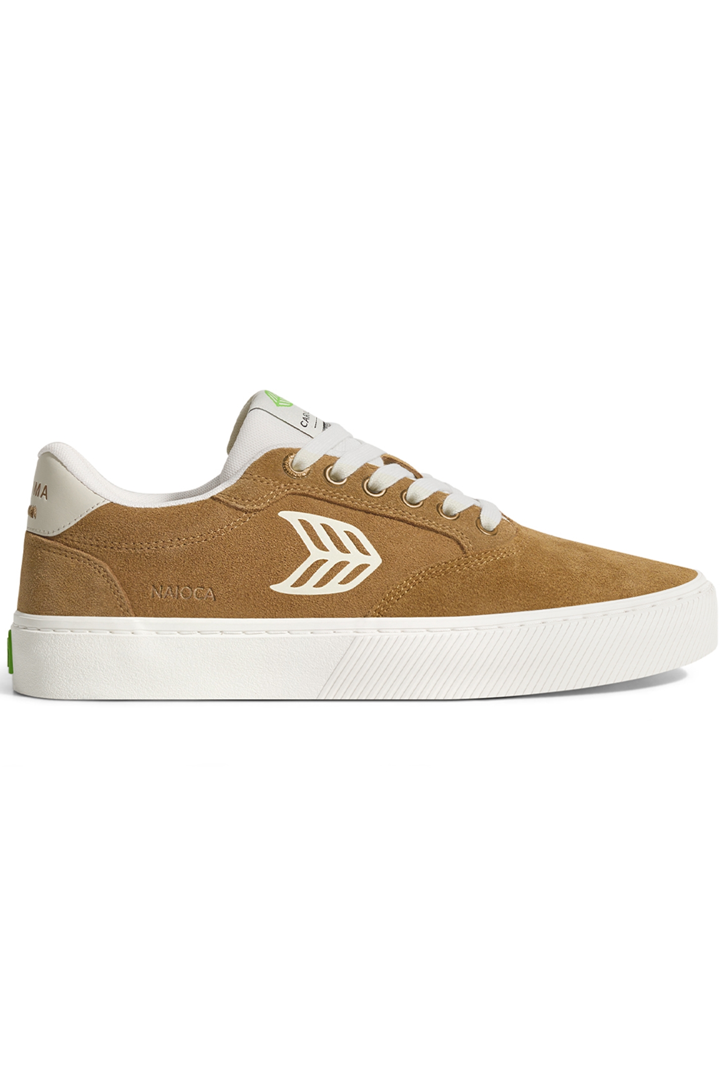 NAIOCA CAMEL SUEDE IVORY LOGO SNEAKER 1