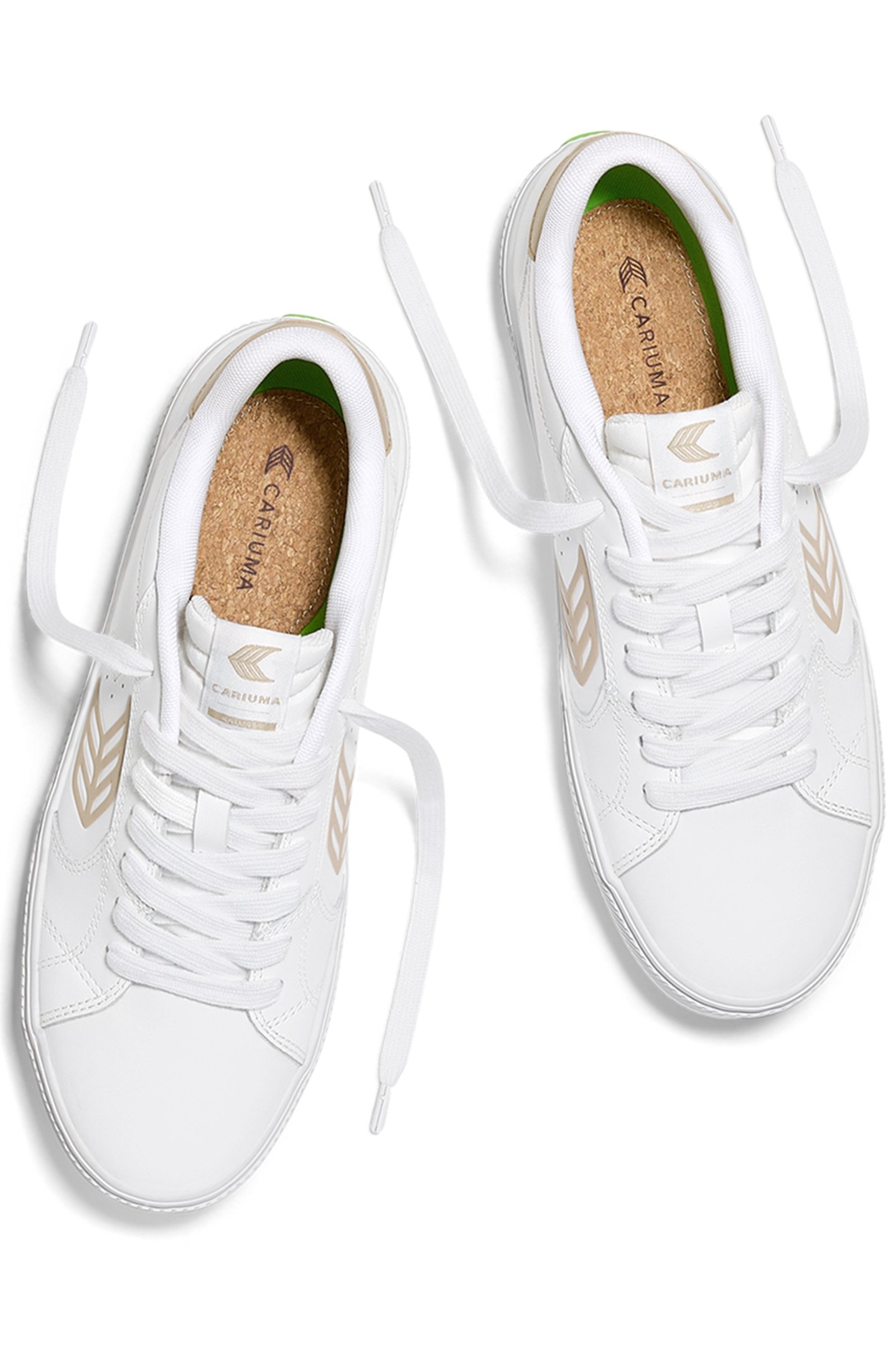 SALVAS WHITE LEATHER SHIFTING SAND LOGO SNEAKER 3