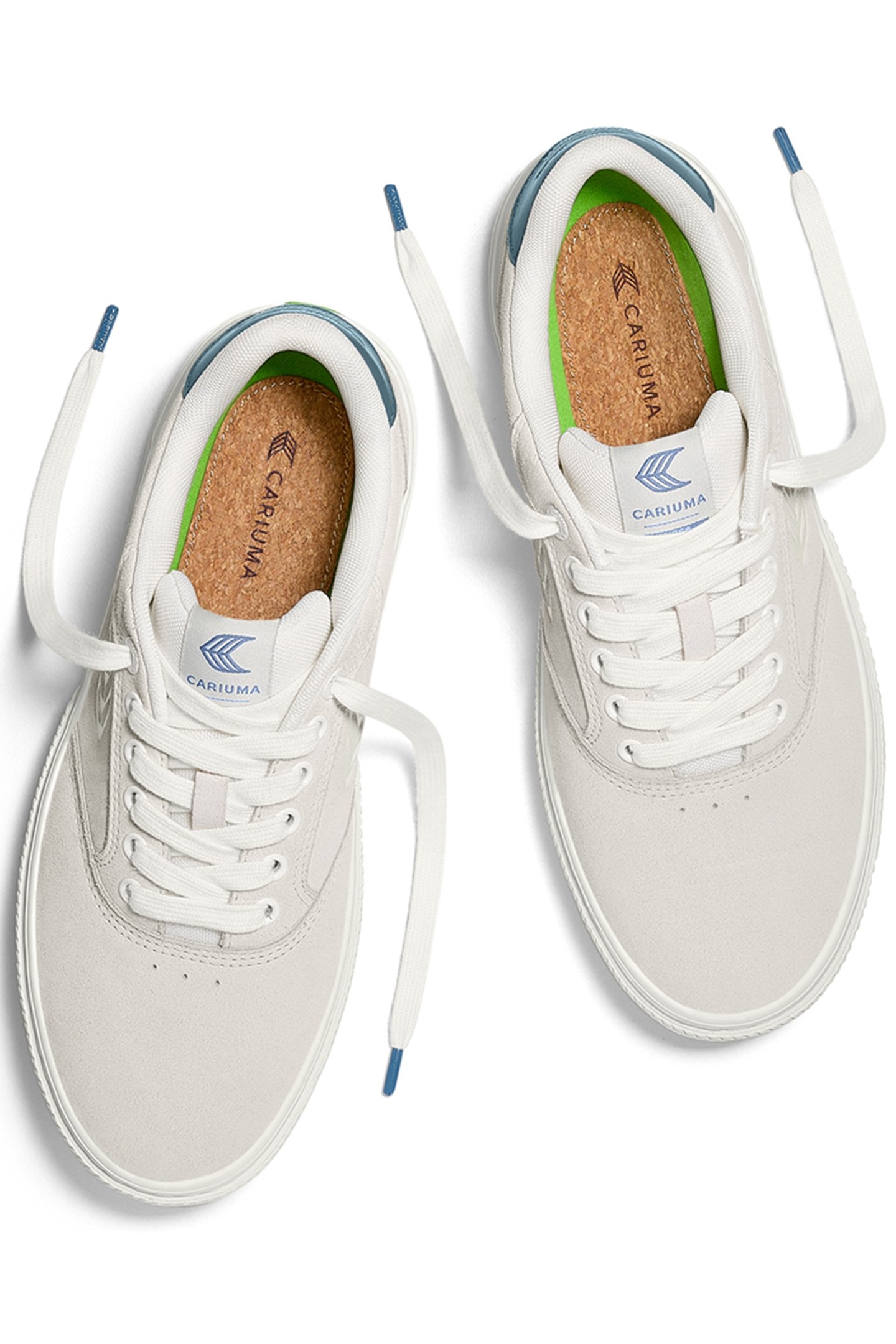 NAIOCA SMOKE WHITE SUEDE OFF-WHITE LOGO WASHED BLUE SNEAKER 3