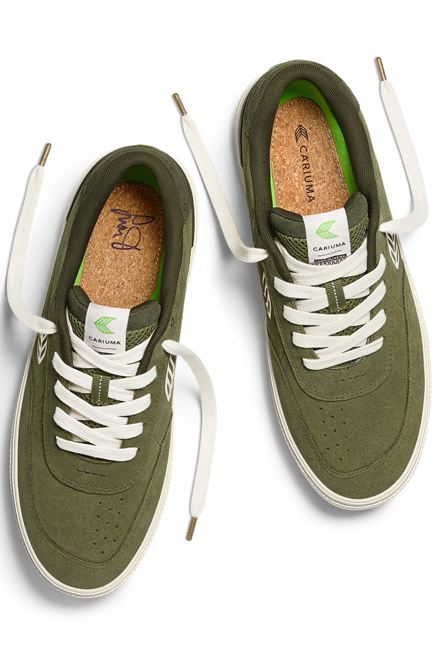 LUAN PRO OLIVE GREEN SUEDE IVORY LOGO BURNT OLIVE SNEAKER 3