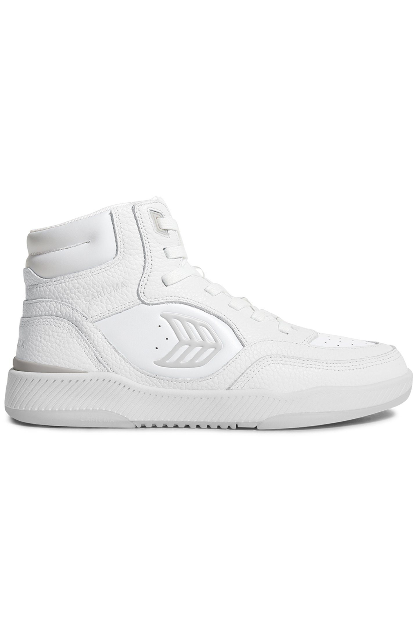 UBA HIGH WHITE PREMIUM LEATHER ICE LOGO SNEAKER 1